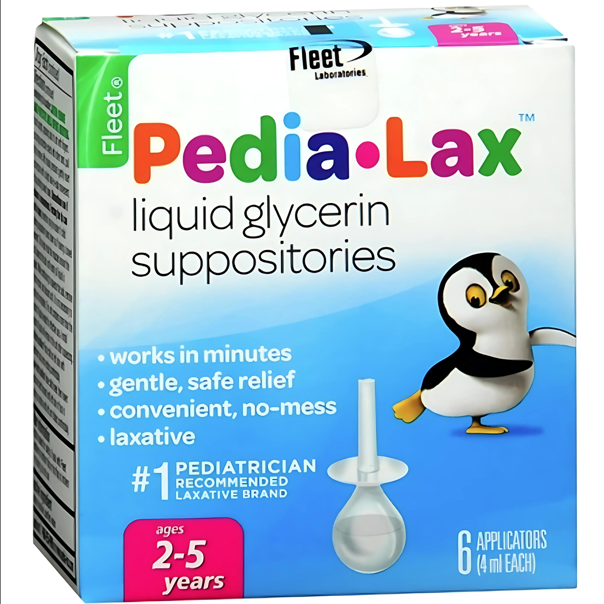 Fleet Pedia-Lax Liquid Glycerin Suppositories, 6 Each - Pharmaful