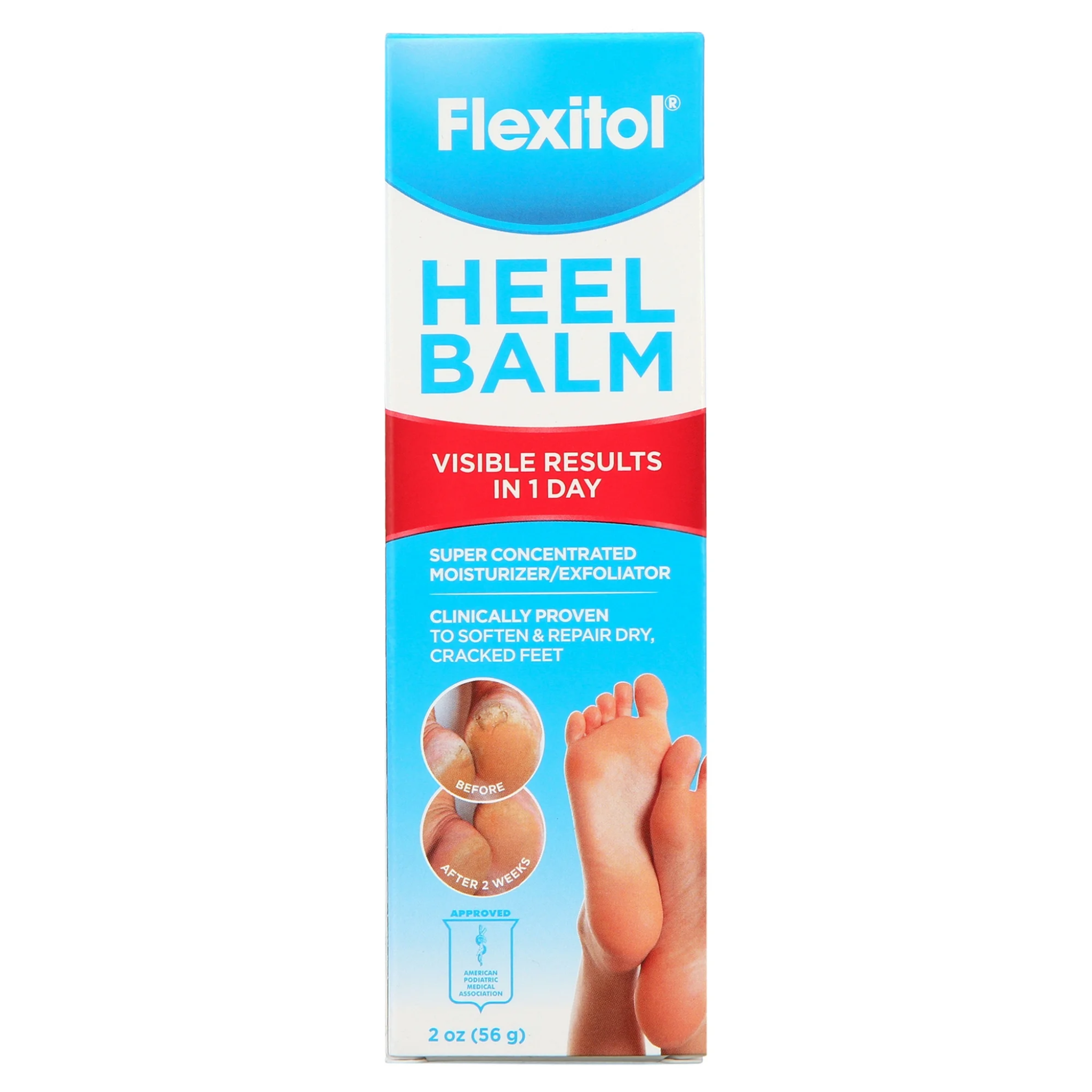 Flexitol, Heel Balm, Rich Moisturizing and Exfoliating Foot Cream, Nourishing Treatment for Dry Skin, 2 oz Tube