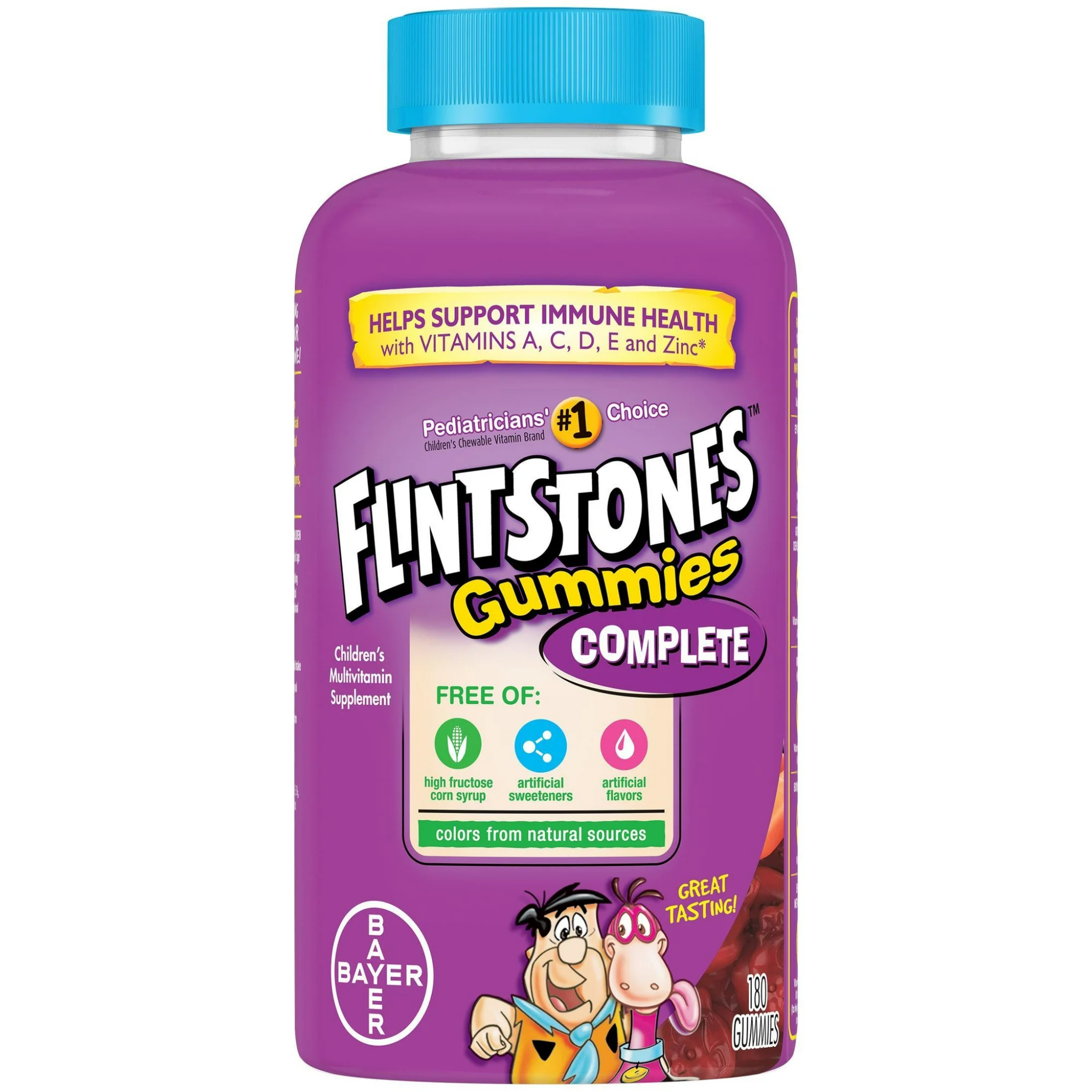 Flintstones, Complete Gummies, Vitamin C for Immune Support & Healthy Growth, Assorted Flavors, 180 Count