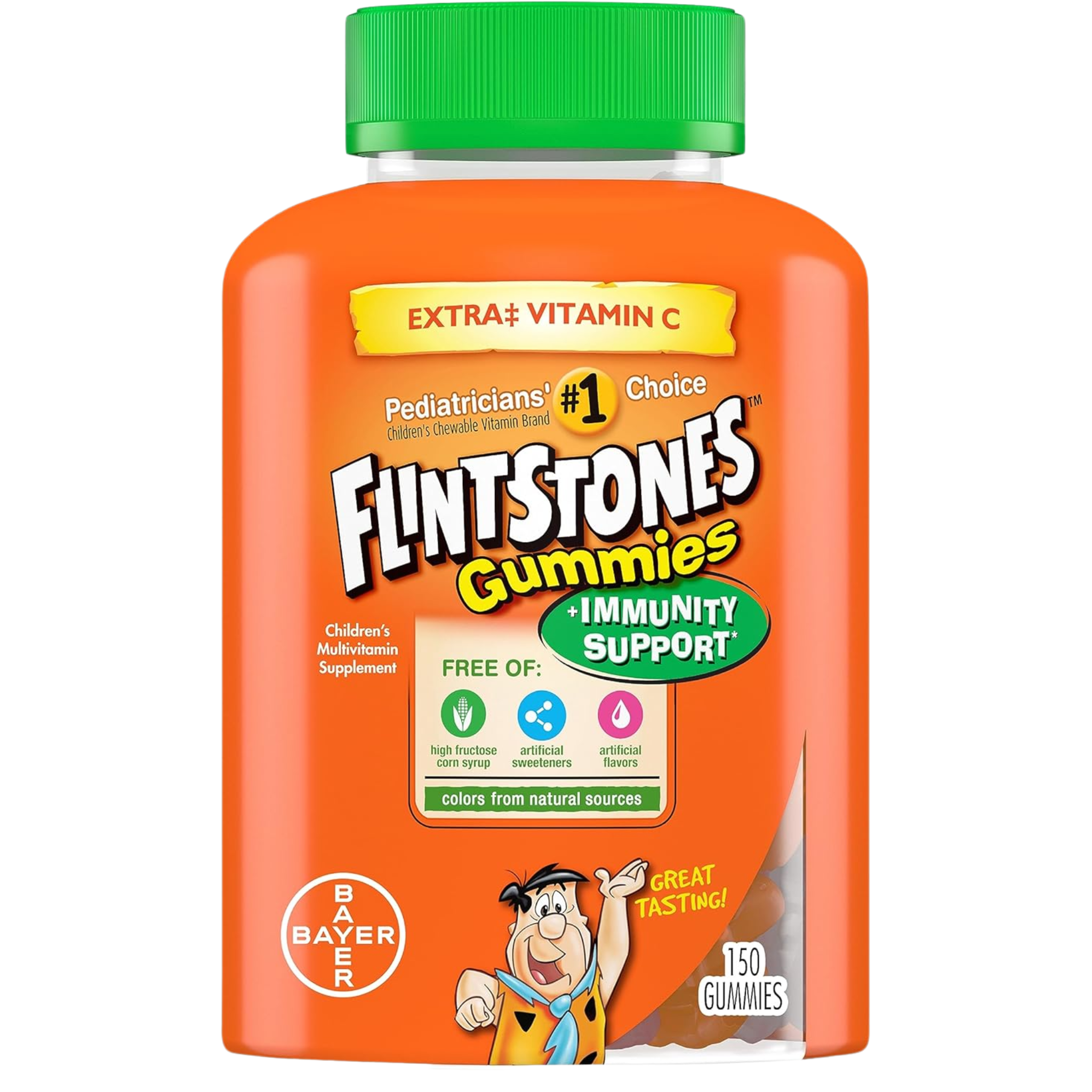 Flintstones, Gummies Kids Vitamins with Immunity Support, Multivitamin with Vitamin C, Vitamin D, Zinc & More, Orange, 150 Count