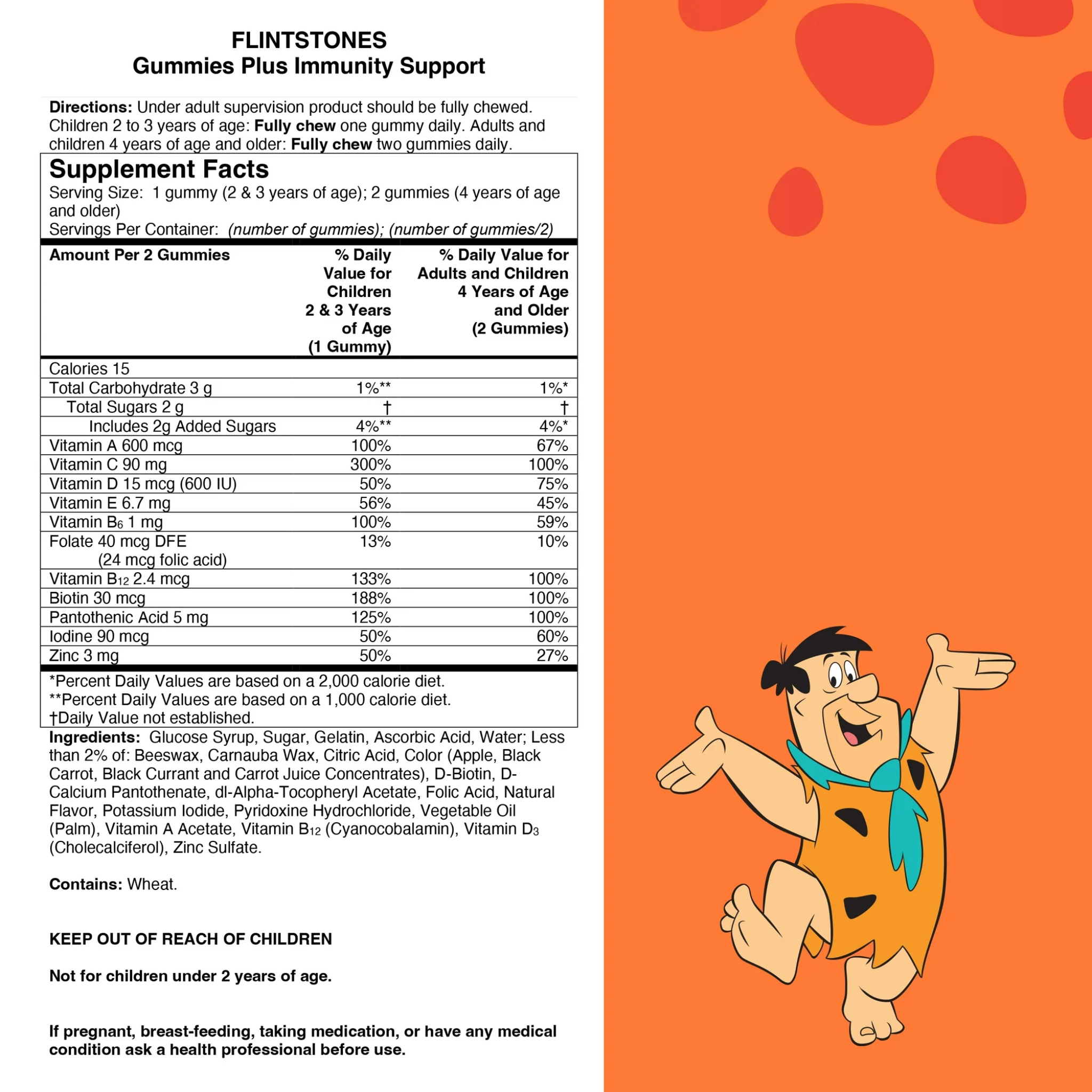Flintstones, Gummies Plus Immunity Support, Vitamin C & Zinc for Overall Wellness, 60 Count - Pharmaful