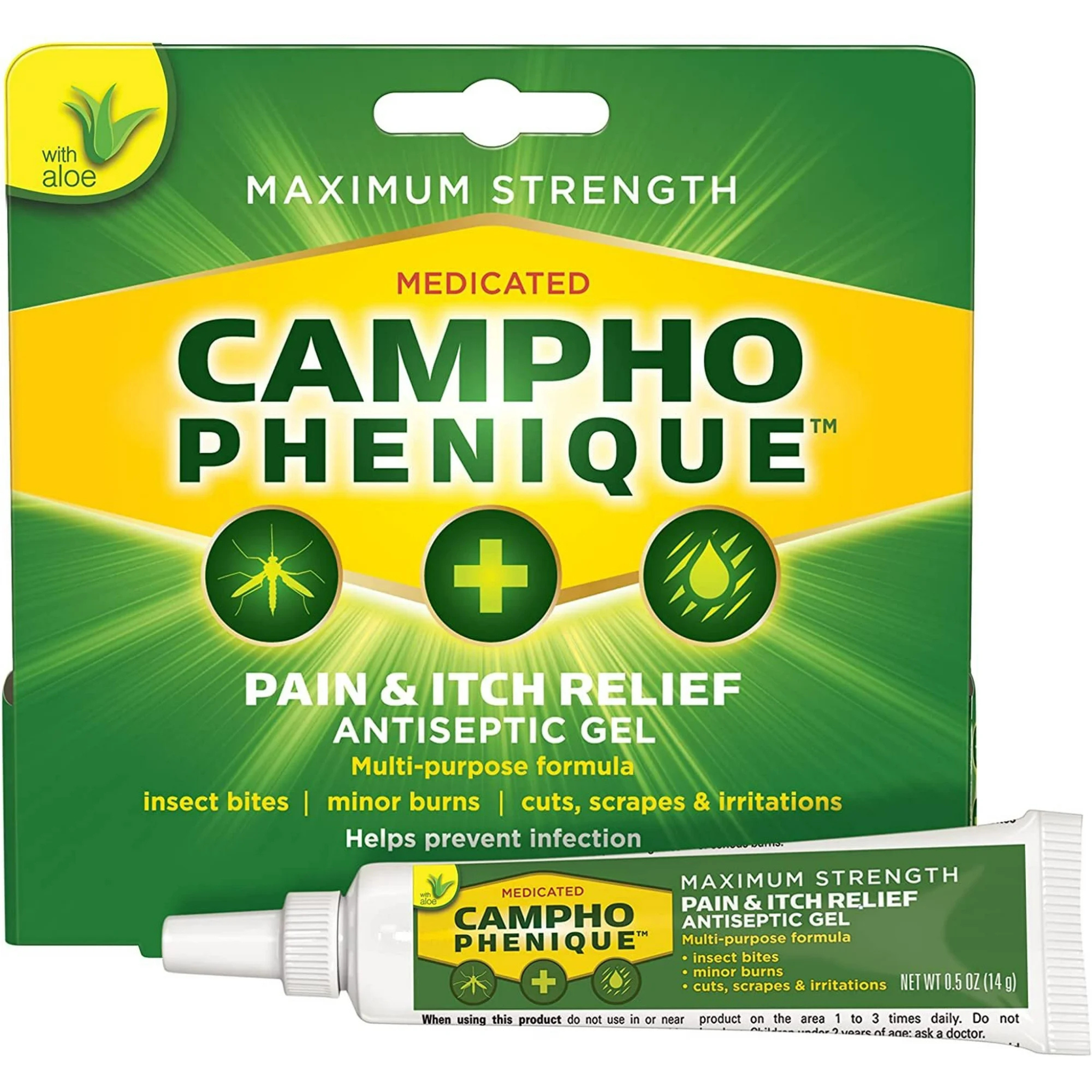 Foundation Consumer Healthcare Campho Phenique Pain & Itch Relief Antiseptic Gel, 0.5 oz