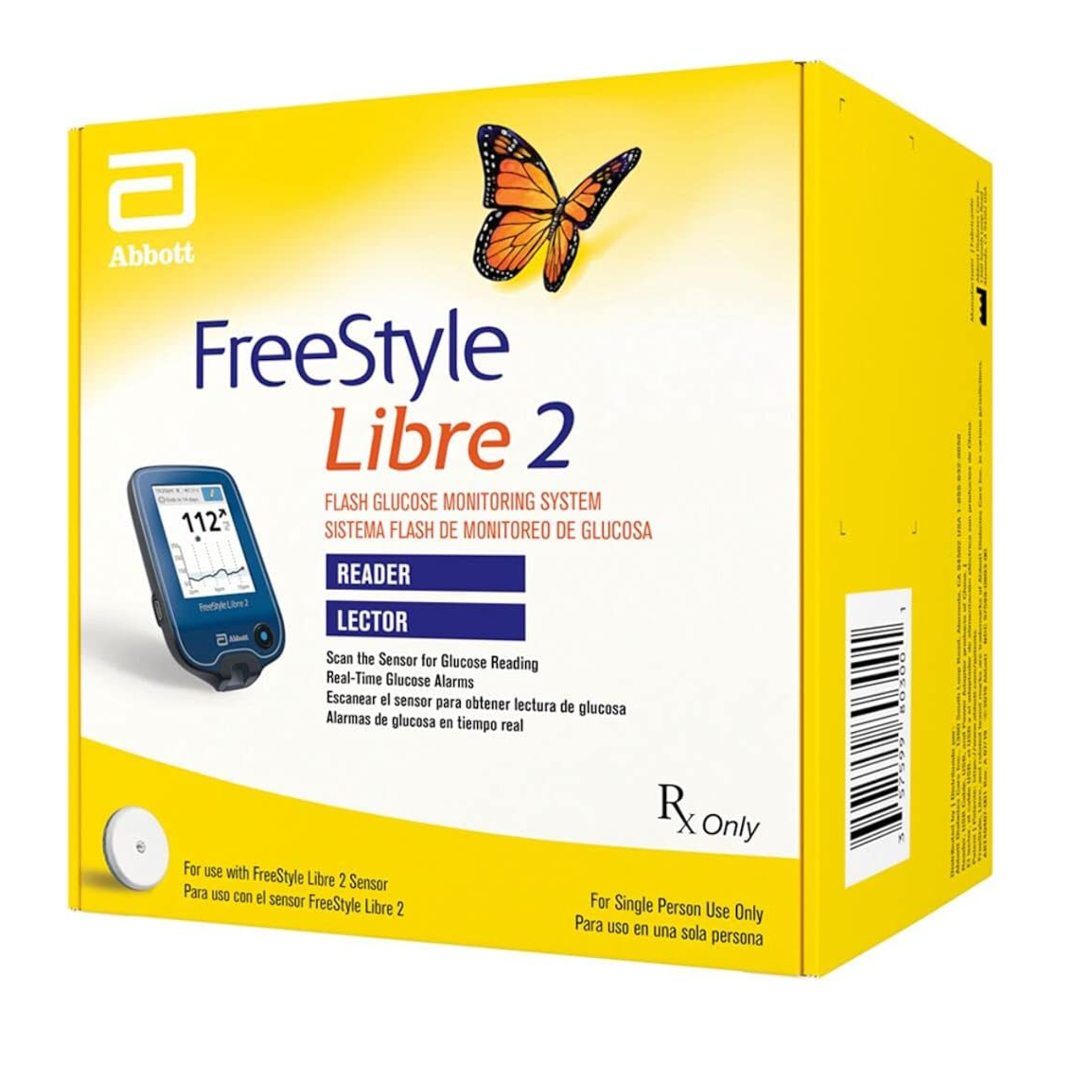 FreeStyle Libre 2, Glucose Meter Reader, Continuous Monitoring for Blood Sugar Levels