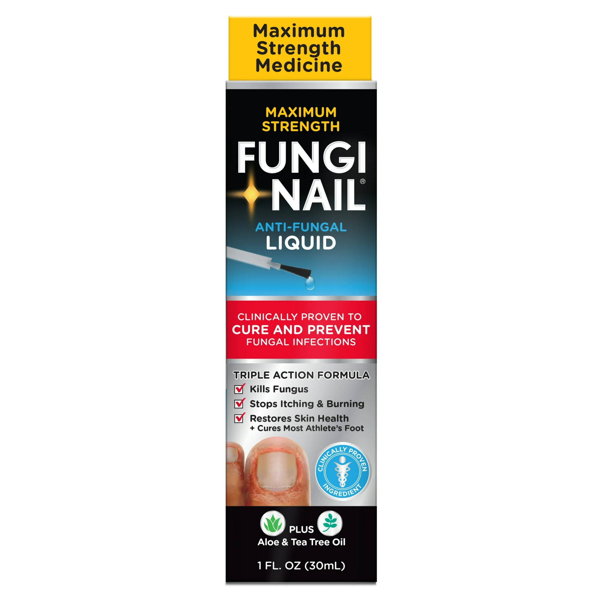 Fungi-Nail, Maximum Strength Anti-Fungal Liquid, Tolnaftate Formula for Athlete's Foot Treatment, 1oz