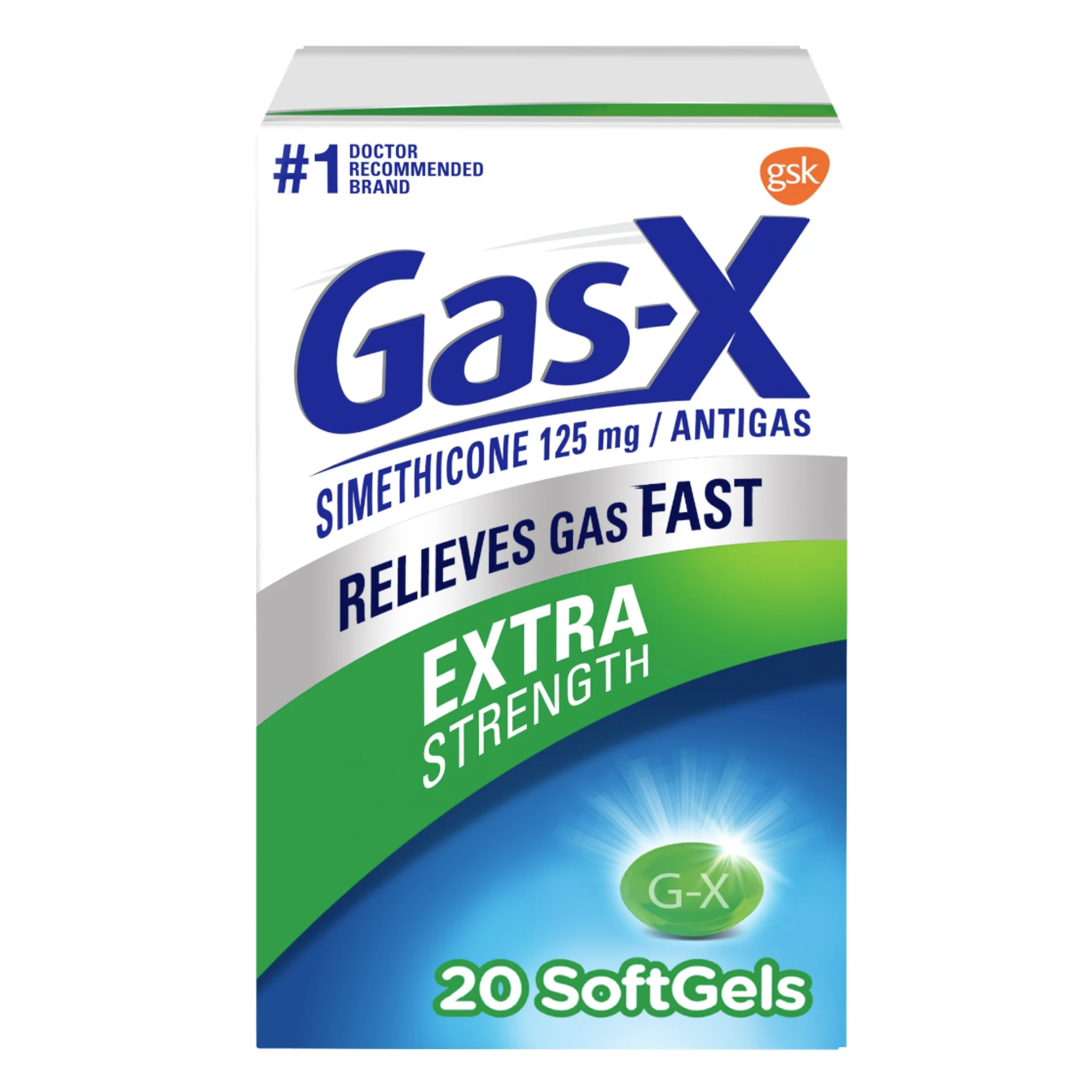Gas-X Extra Strength Gas Relief Softgels With Simethicone 125 Mg - 20 Count