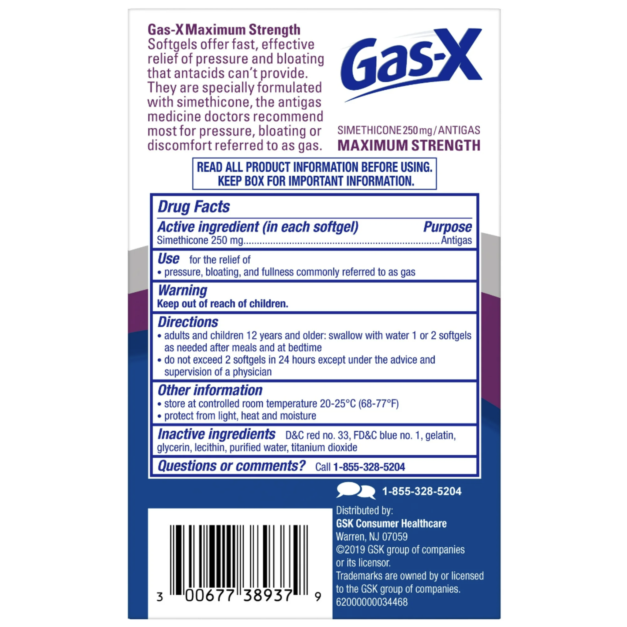 Gas-X Maximum Strength Softgels for Fast Gas Relief, 30 Count