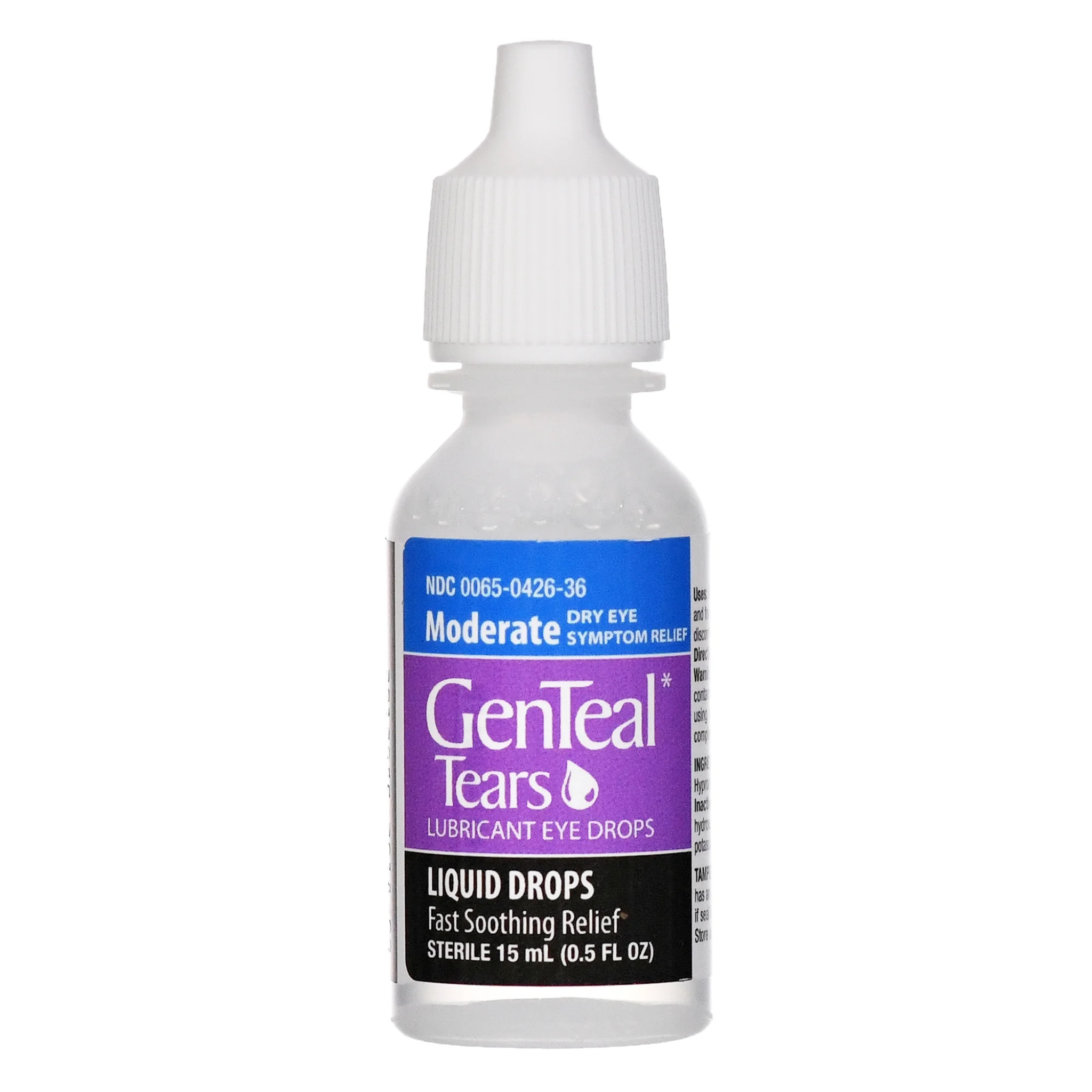 GenTeal Tears Moderate Lubricant Eye Drops for Dry Eye Symptom Relief, 15mL
