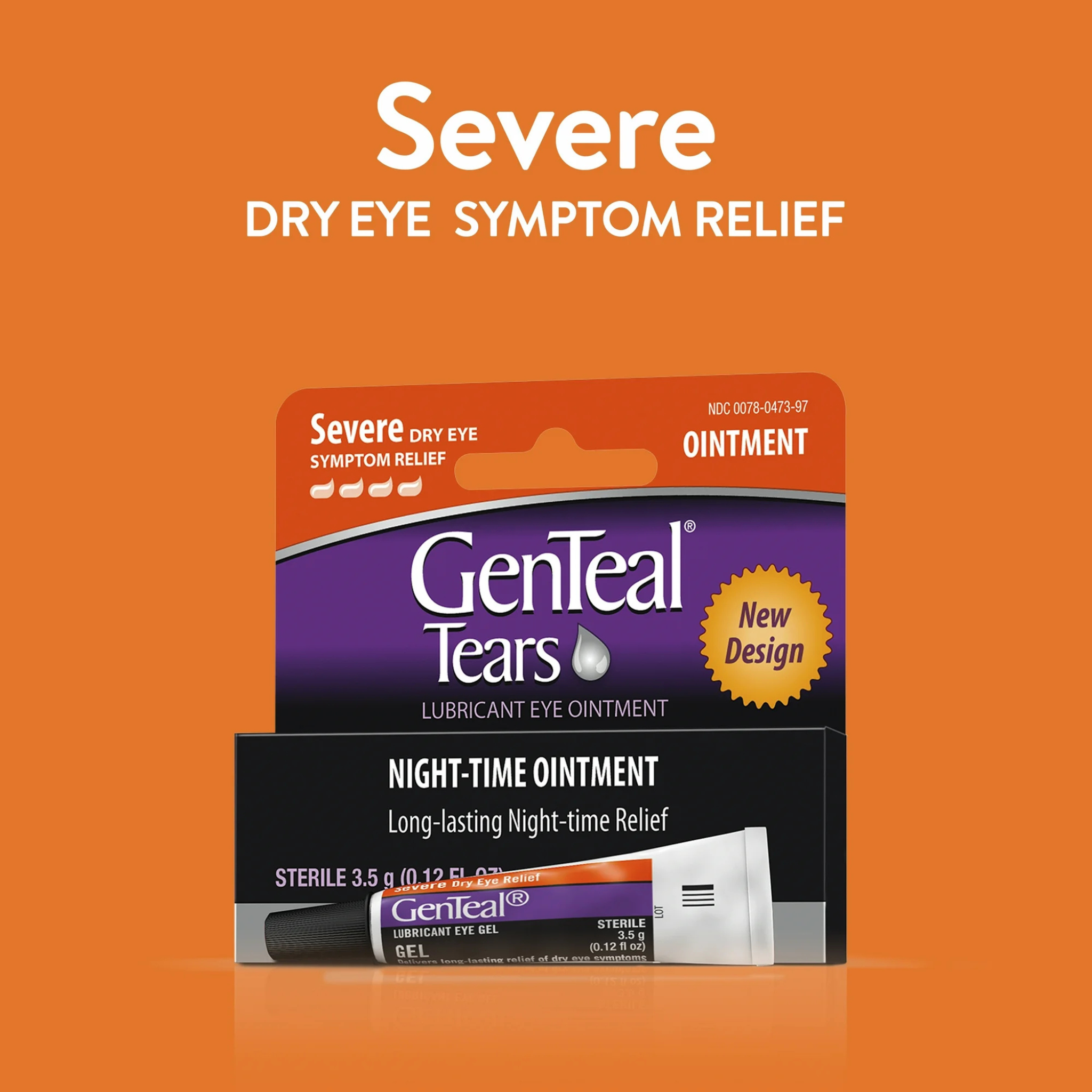 Genteal Adult Dry Eye Care Nighttime Lubricant Eye Ointment, 3.5 Grams, (0.12 fl oz)