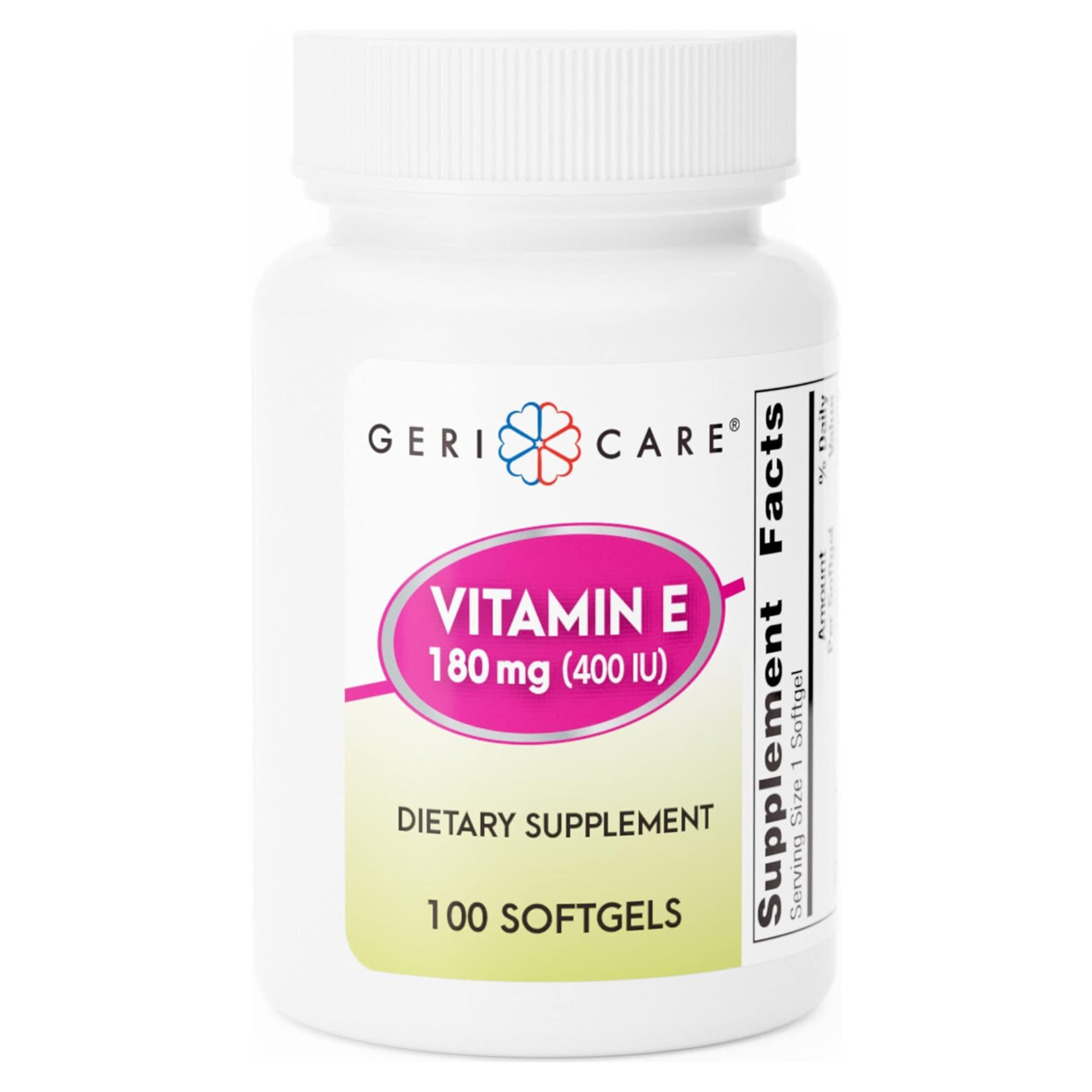 GeriCare, Vitamin E 400 IU Softgels, Antioxidant Support Supplement, 100 Ct