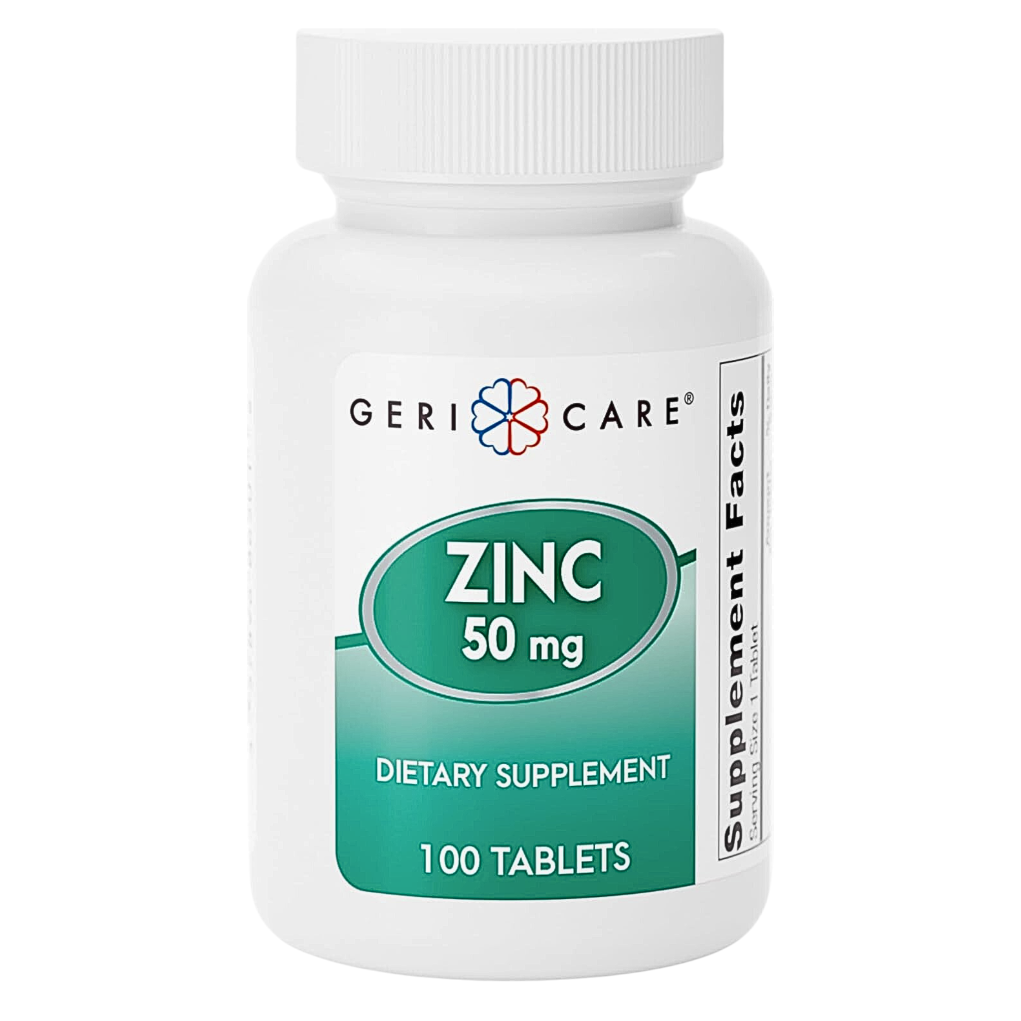 GeriCare, Zinc Sulfate 220 mg, Essential Mineral Supplement for Immune & Cellular Support, 100 Tablets