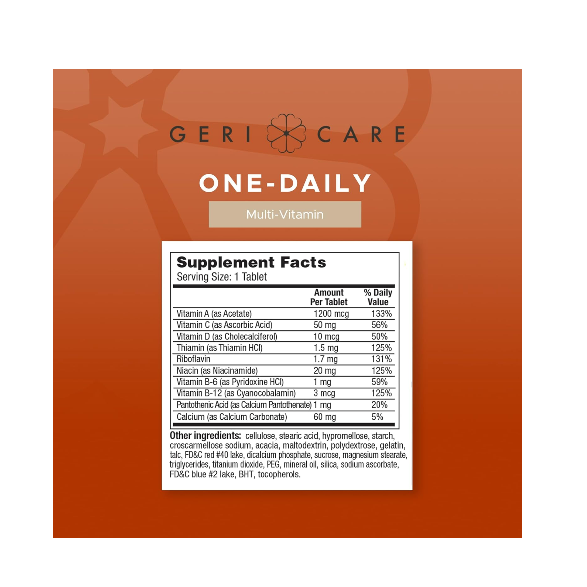Geri-Care, Multivitamin Supplement with Minerals, Daily Nutritional Support, 1000 Count