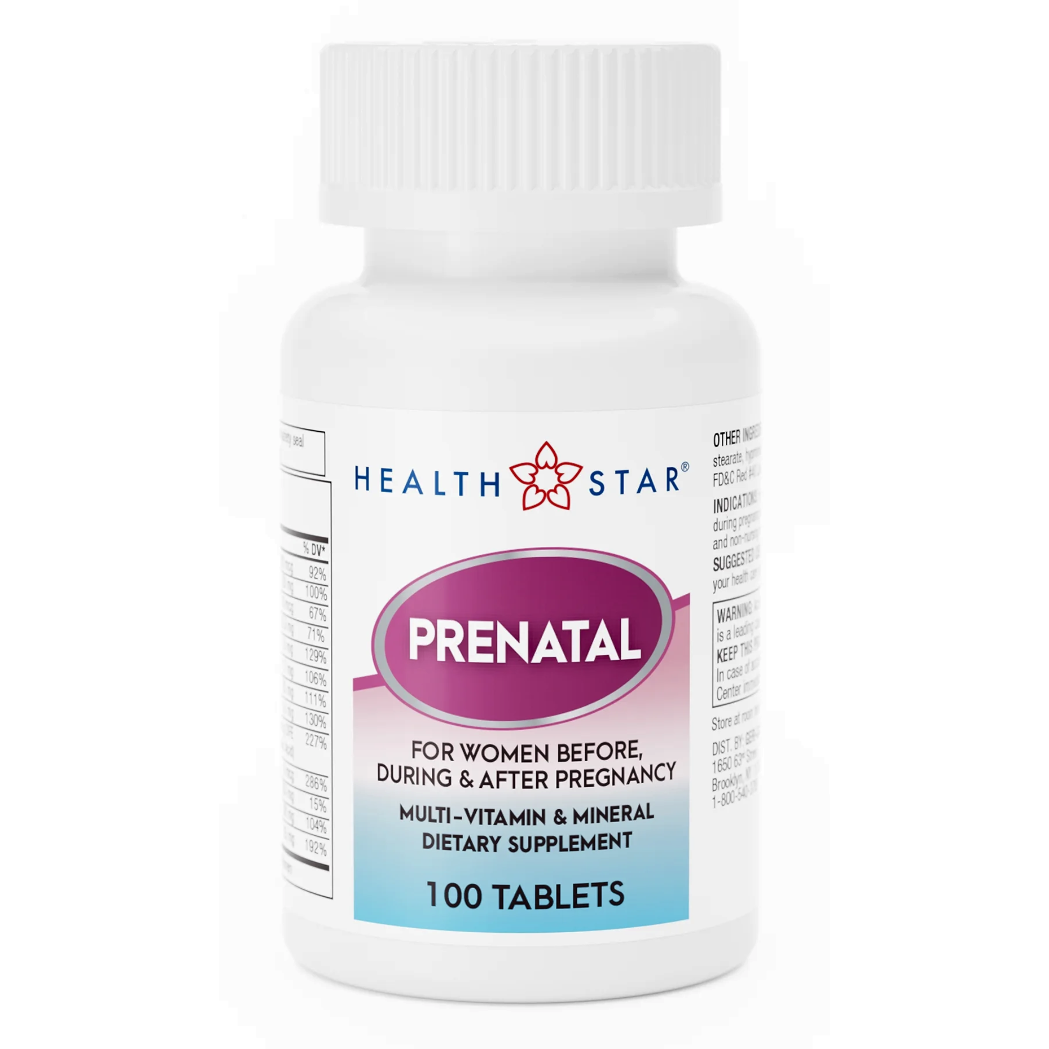 GeriCare, Prenatal Vitamin Supplement, Supports Maternal Health & Fetal Development, 100 Tablets