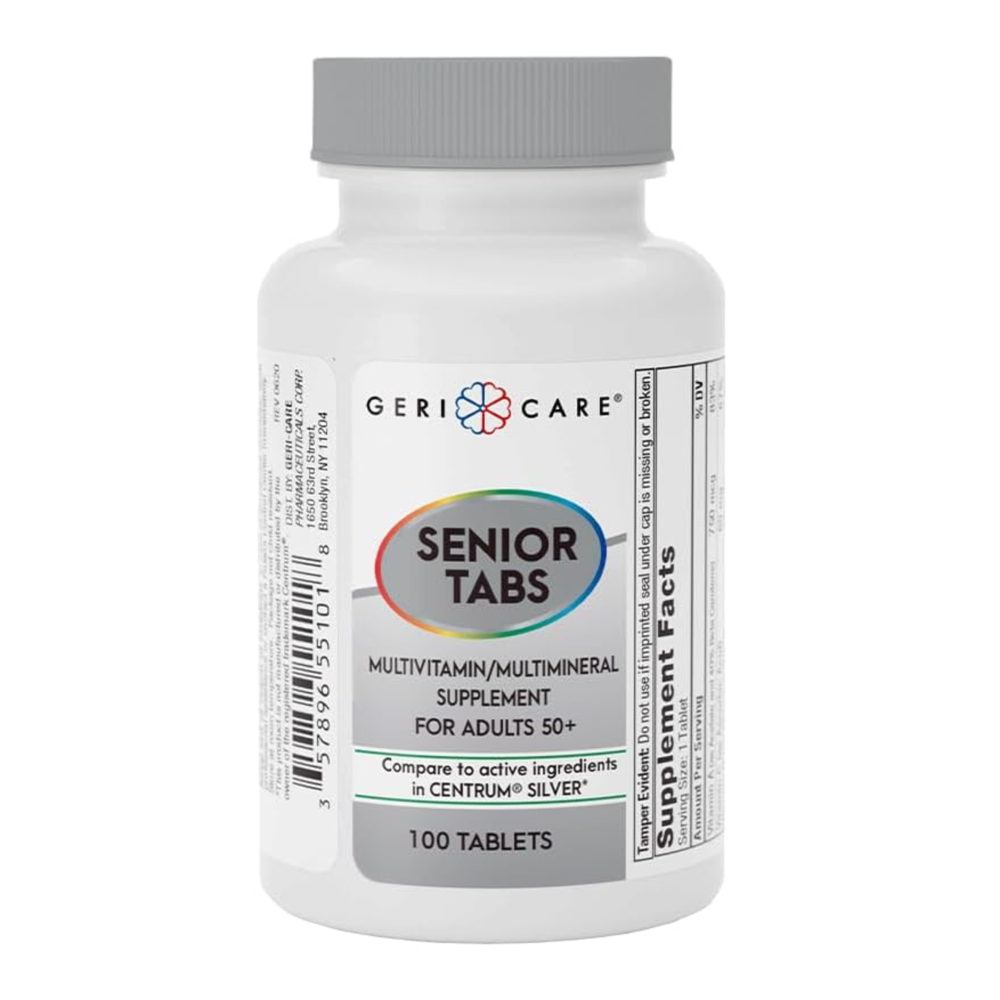 Geri-Care, Multivitamin Senior Tablets, Daily Nutritional Support, 100 Count Bottle