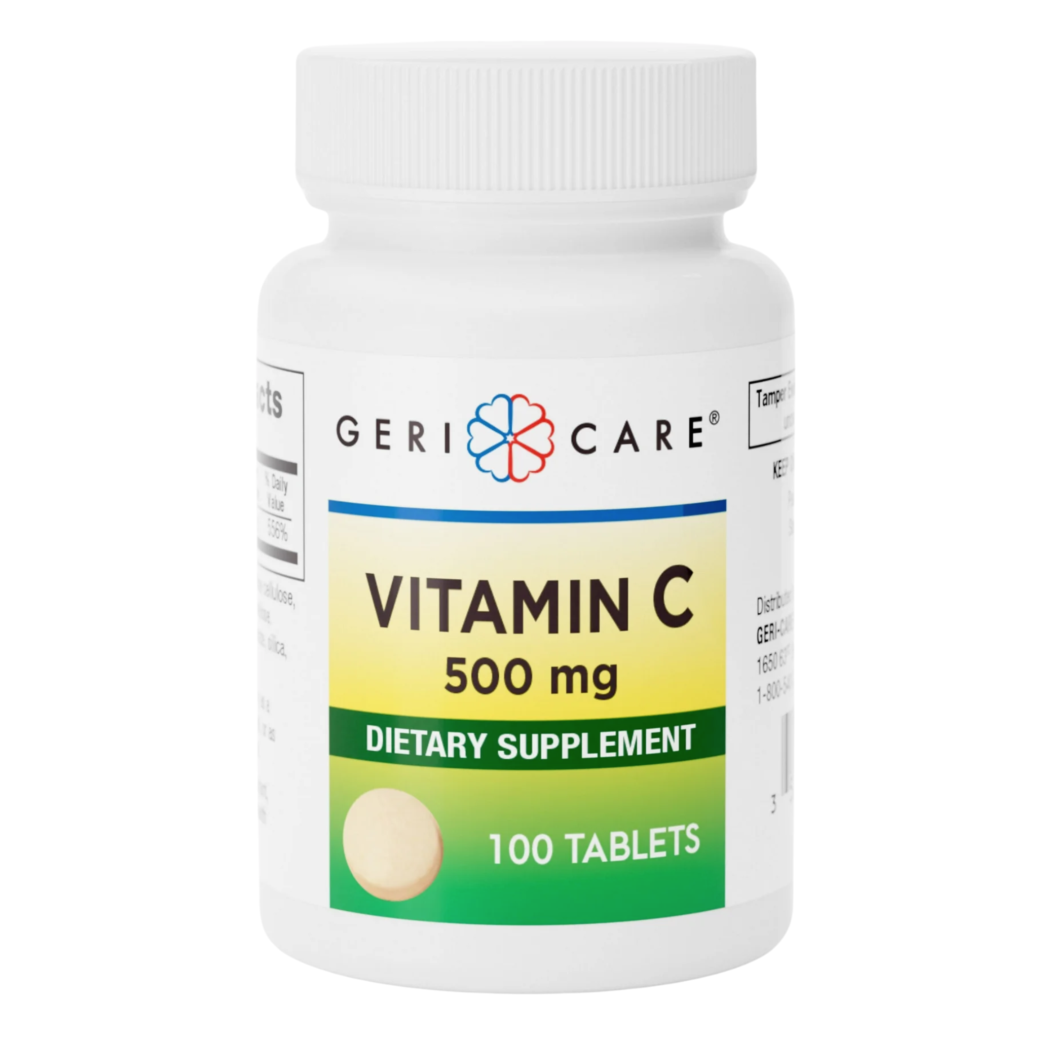 Geri-Care, Vitamin C 500mg Tablets, Immune Support Supplement, 100 Ct