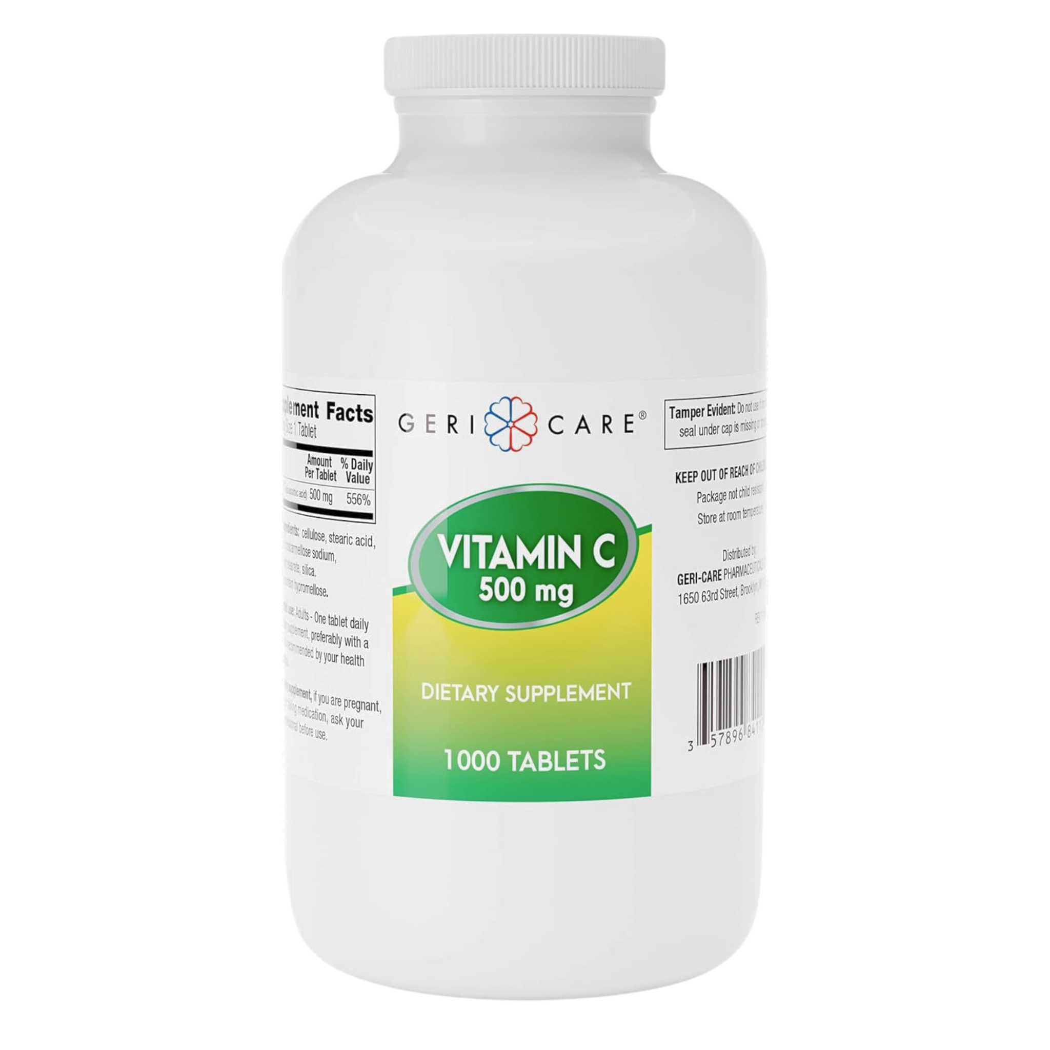 Geri-Care, Vitamin C 500mg Tablets, Immune Support Supplement, 1000 Ct