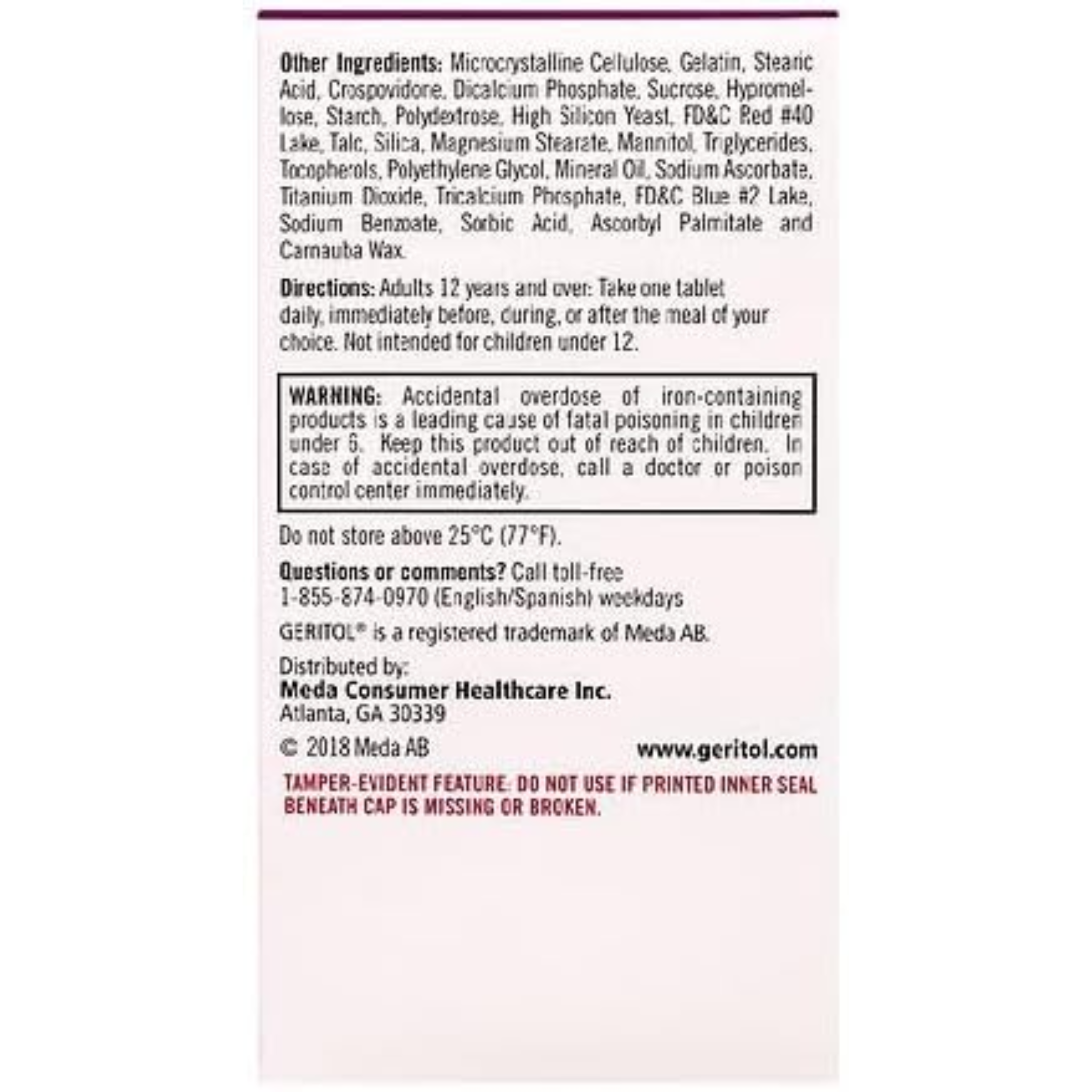 Geritol, Multivitamin Nutritional Support, Essential Vitamins & Minerals, 100 Tablets - Pharmaful