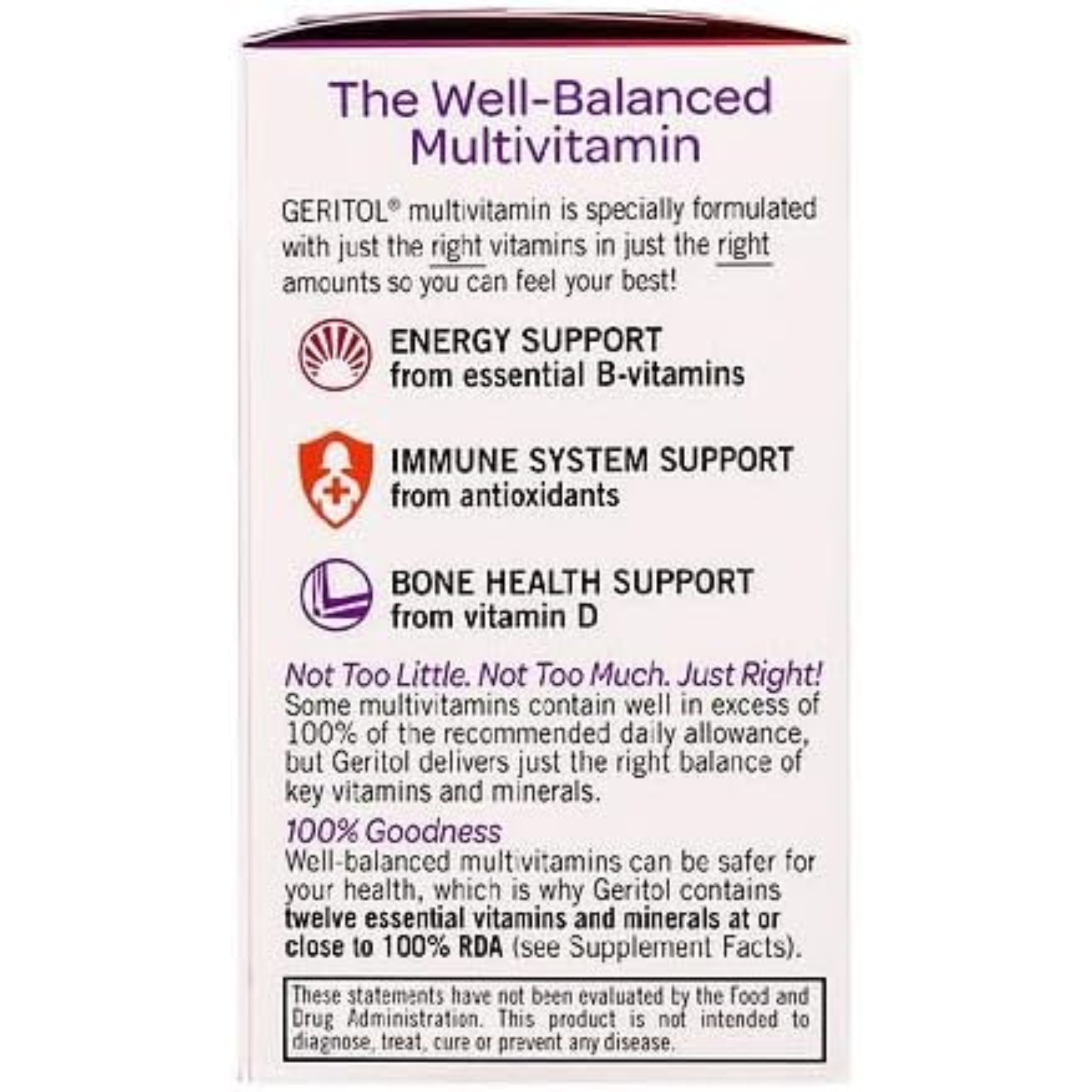 Geritol, Multivitamin Nutritional Support, Essential Vitamins & Minerals, 100 Tablets - Pharmaful