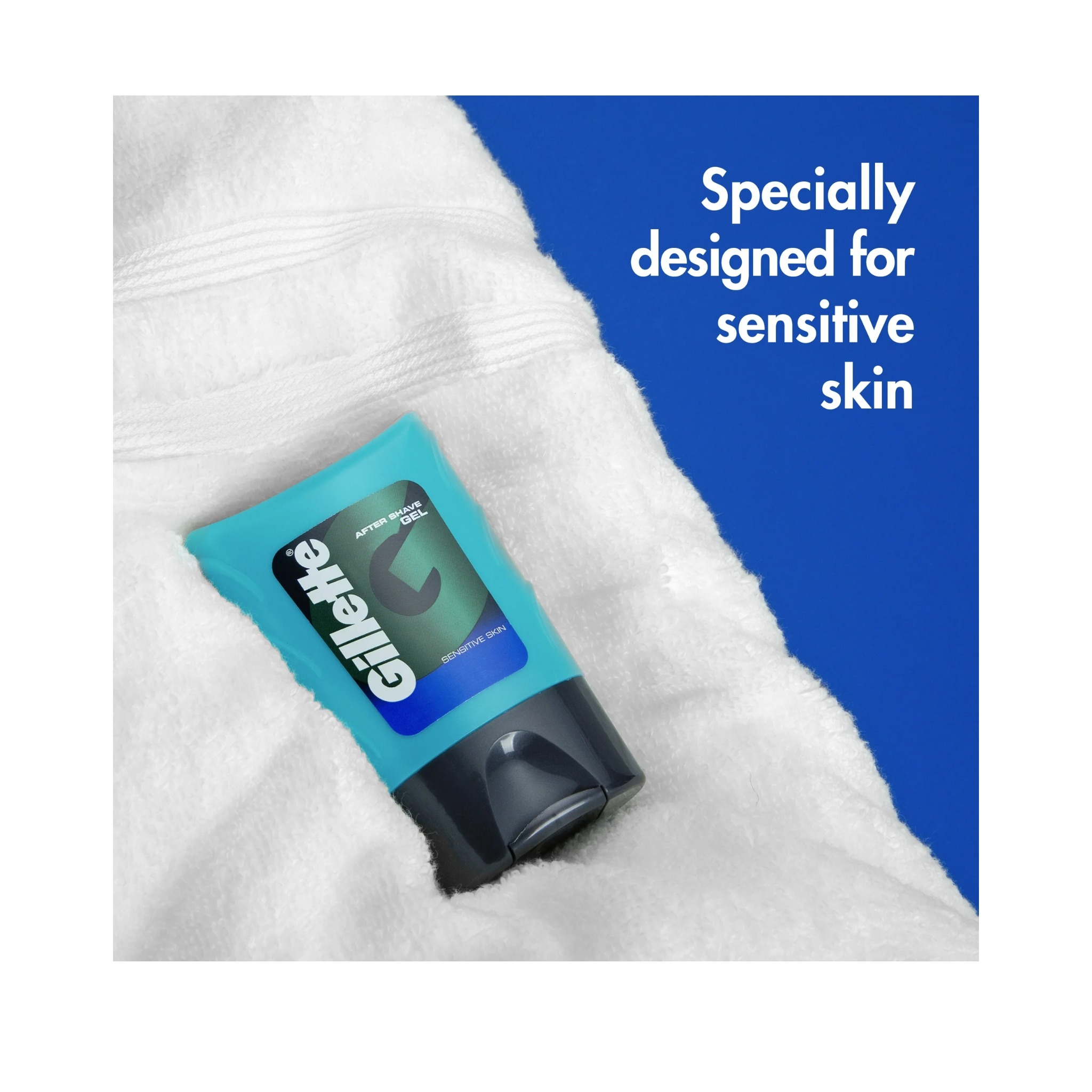 Gillette, Aftershave Gel for Men, Sensitive Skin with Light Fragrance, Soothing Care, 2.5 oz