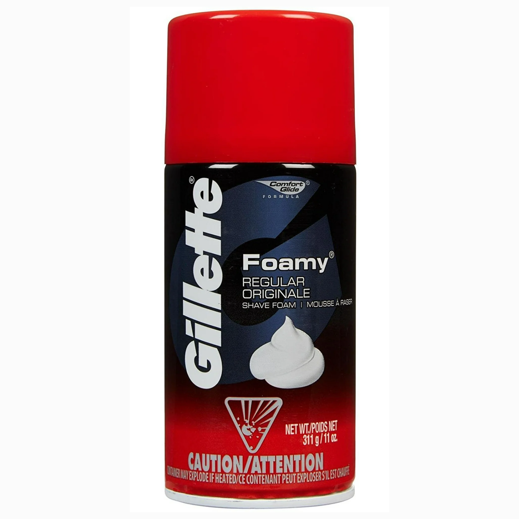 Gillette, Foamy Shaving Cream, Regular, Rich Lather for Smooth Shave, 11 oz Each