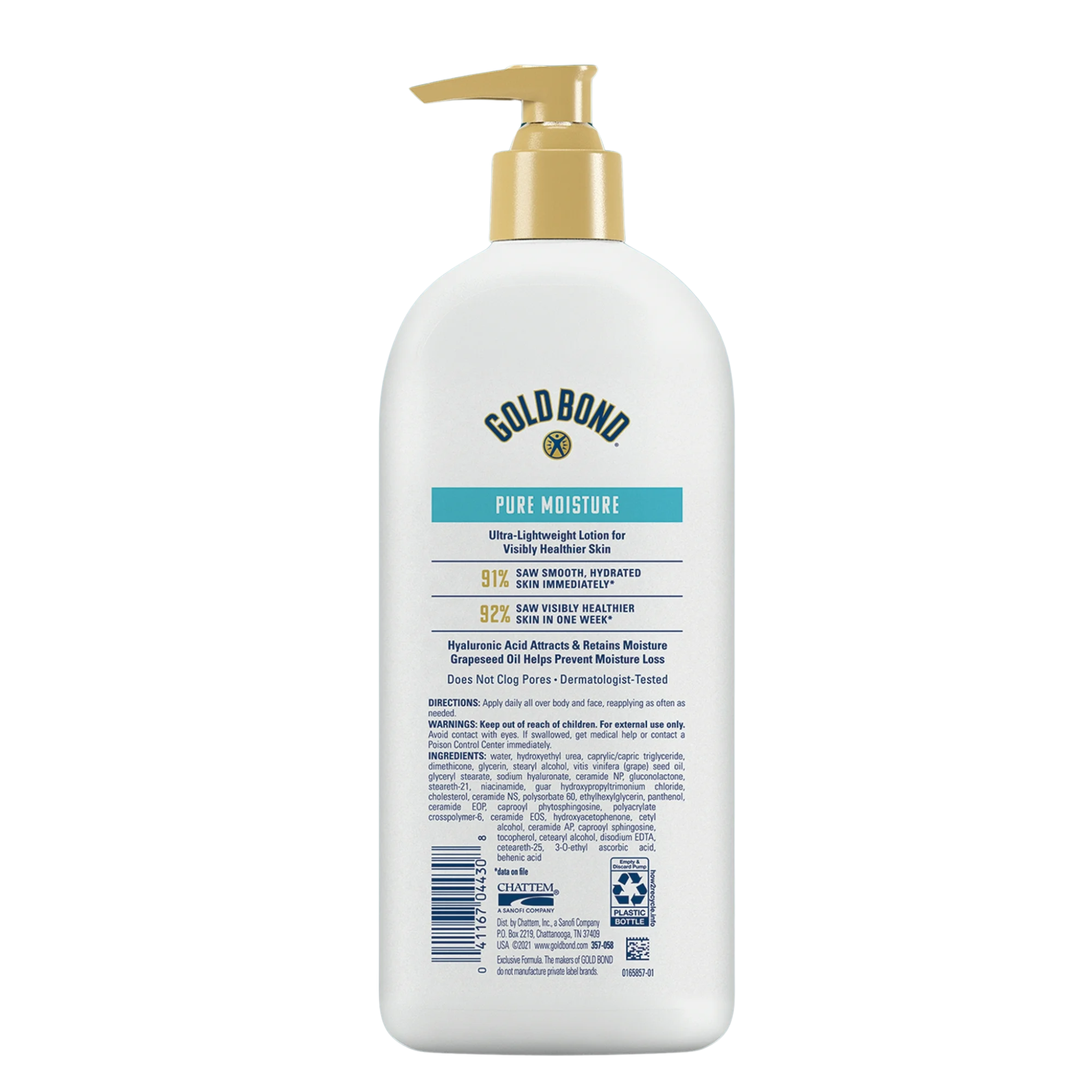 Gold Bond, Pure Moisture Lotion, Ultra-Lightweight Daily Hydration for Face & Body, 14 oz Bottle - Pharmaful