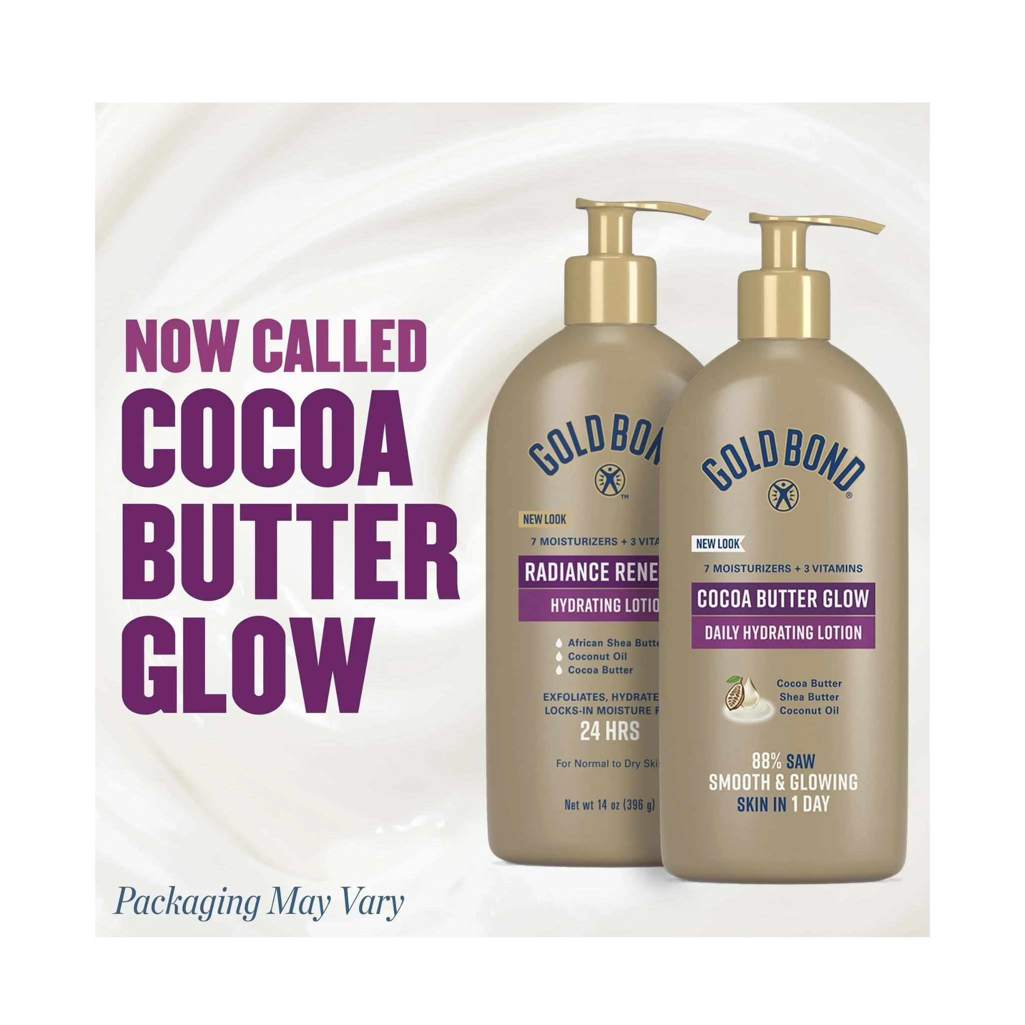Gold Bond, Cocoa Butter Glow Daily Hydrating Lotion, Deep Moisture for Radiant Skin, 14 oz Bottle - Pharmaful