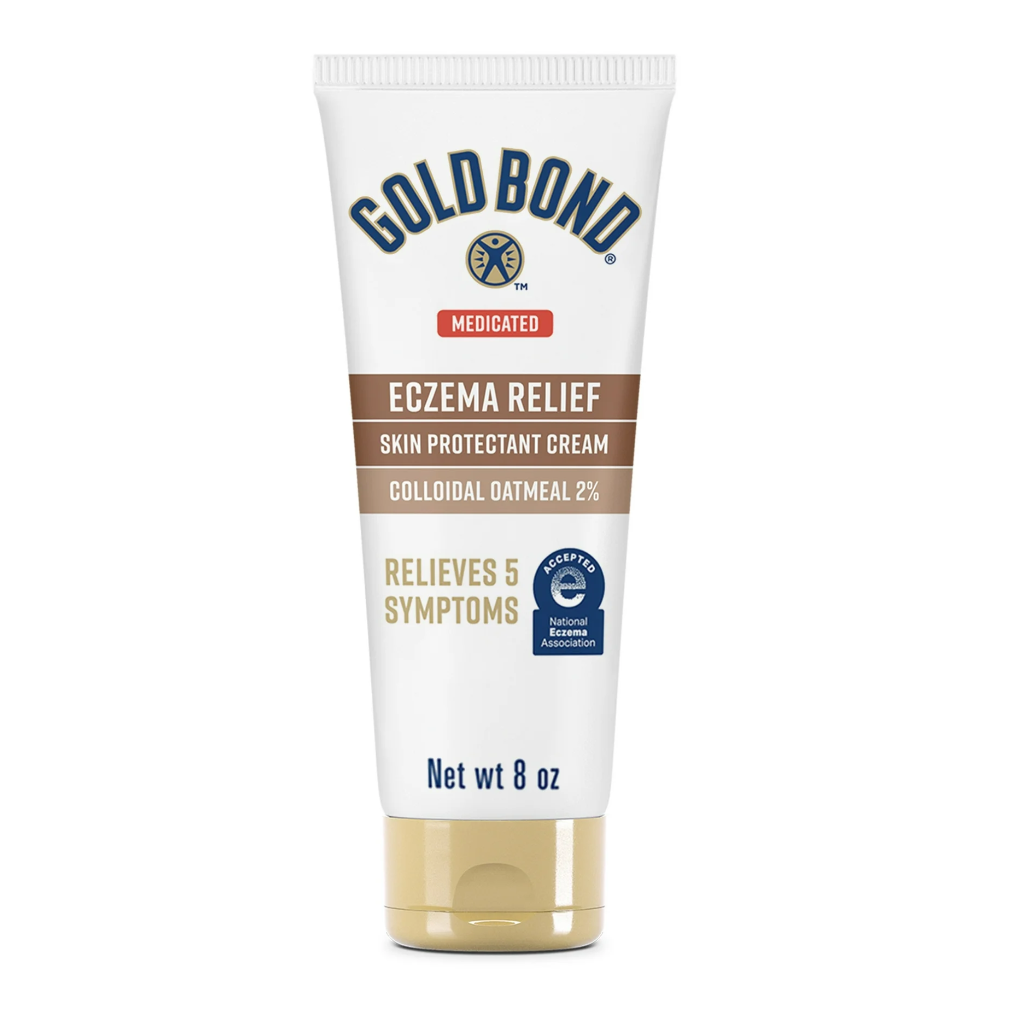 Gold Bond, Medicated Eczema Relief Hand & Body Cream, Soothing Moisture for Dry to Extra Dry Skin, 8 oz Tube