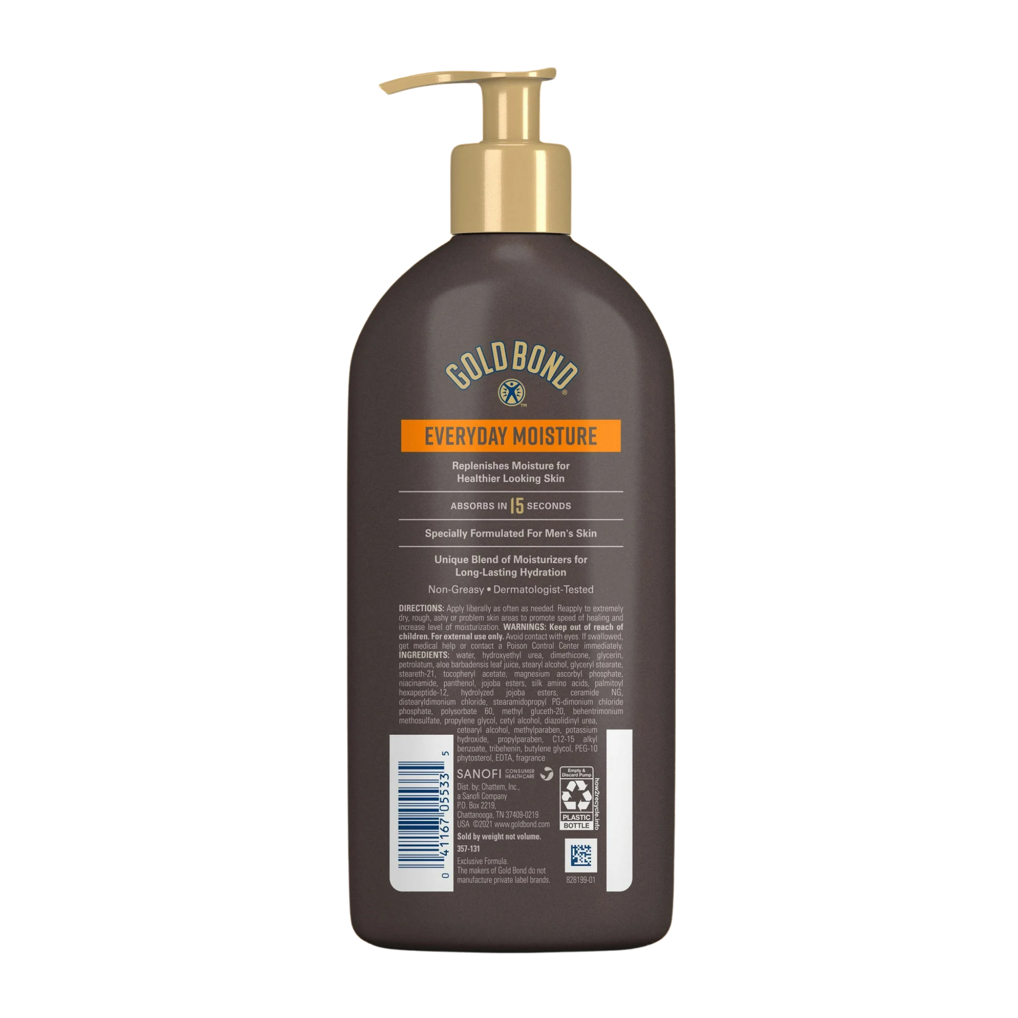 Gold Bond, Men's Essentials Everyday Moisture Body & Hand Lotion, With Vitamin C for Hydrated Skin, 14.5 oz Bottle - Pharmaful