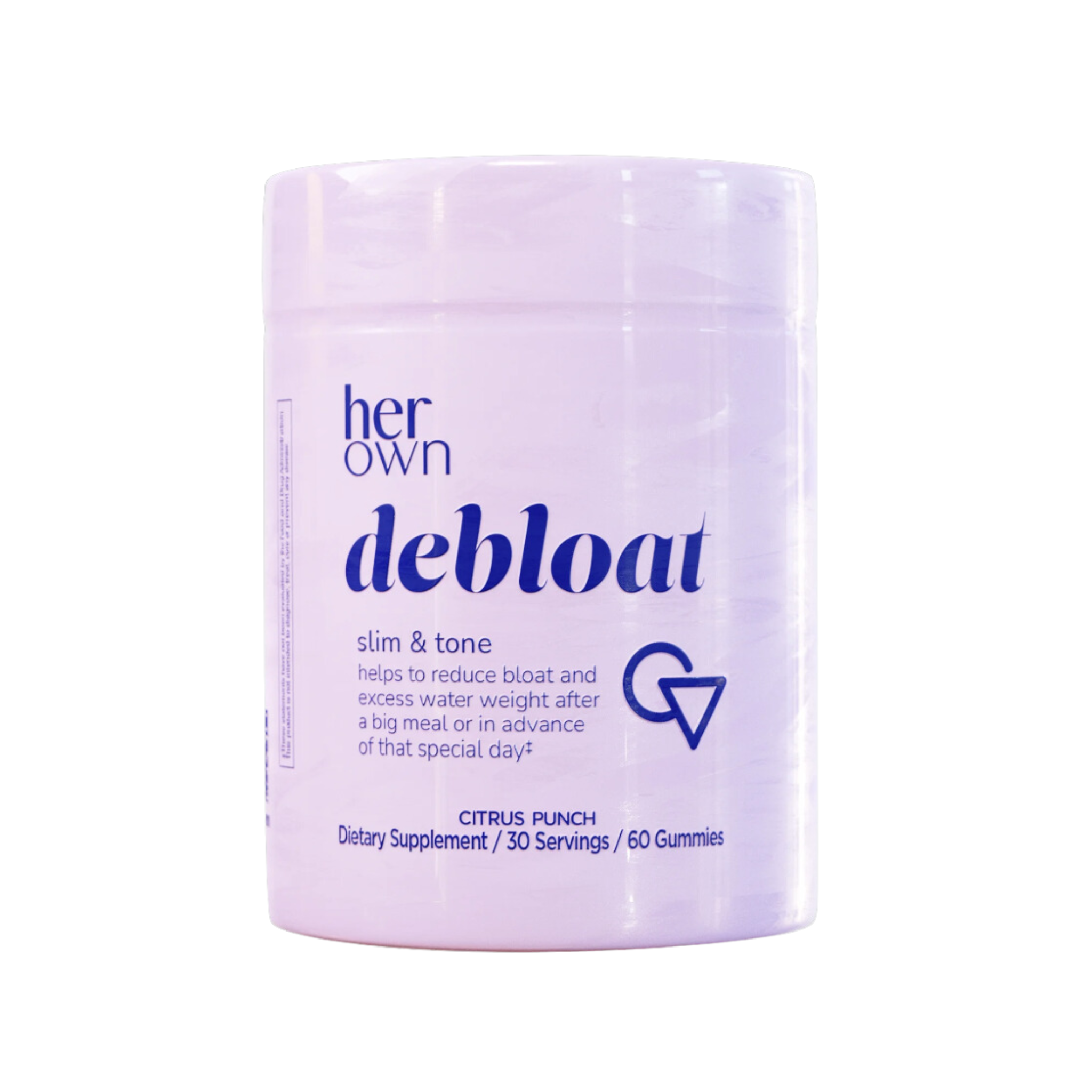 Her own Debloat Gummy, Bloating and Gas Relief, Helps Reduce Water Retention, Supports Energy, with Apple Cider Vinegar and Dandelion, Gluten and Soy Free, Vegan, 60 Gummies