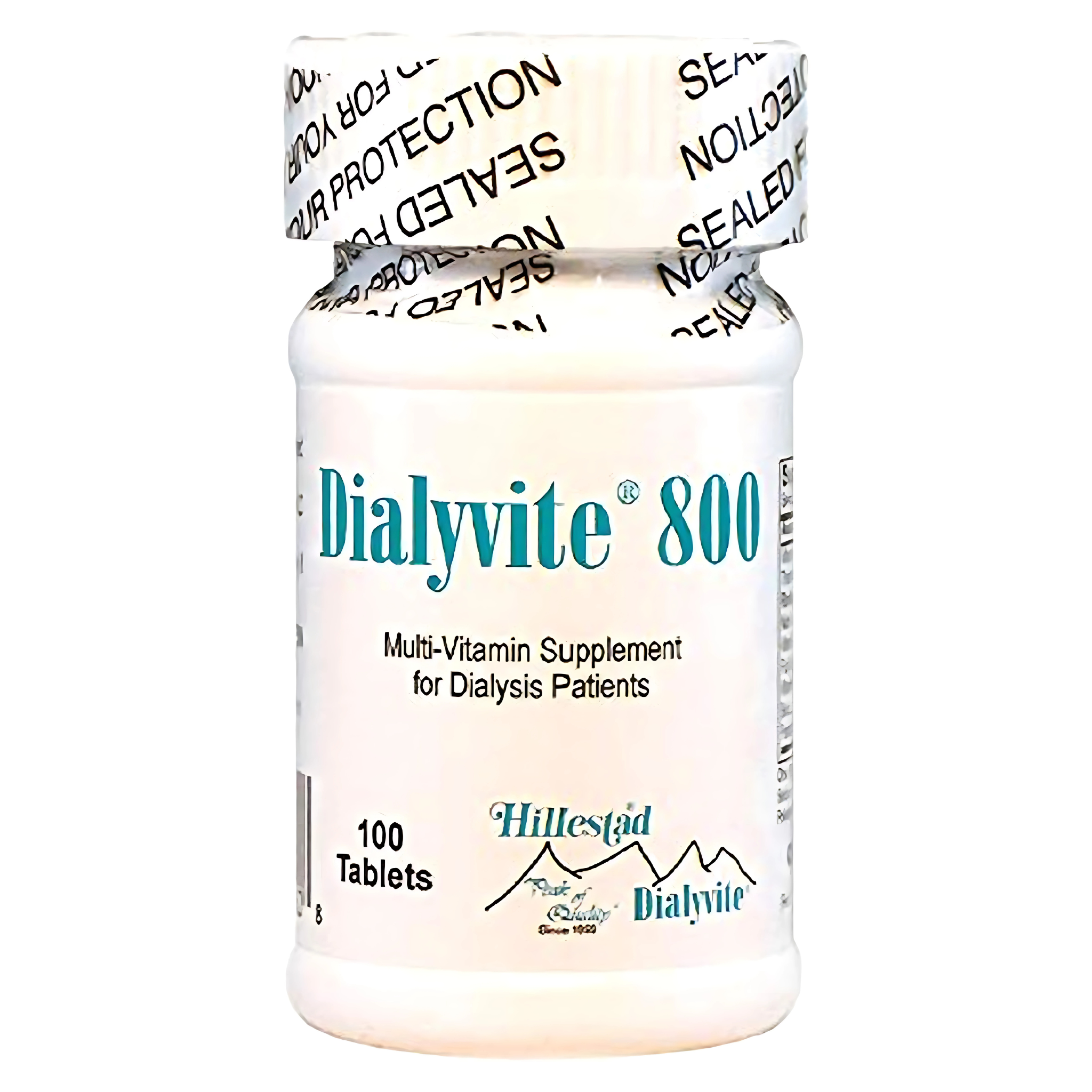 Hillestad Labs, Dialyvite 800, Multi-Vitamin Supplement for Dialysis Patients, Essential Nutrients for Kidney Health, 100 Tablets, Yellow, Original