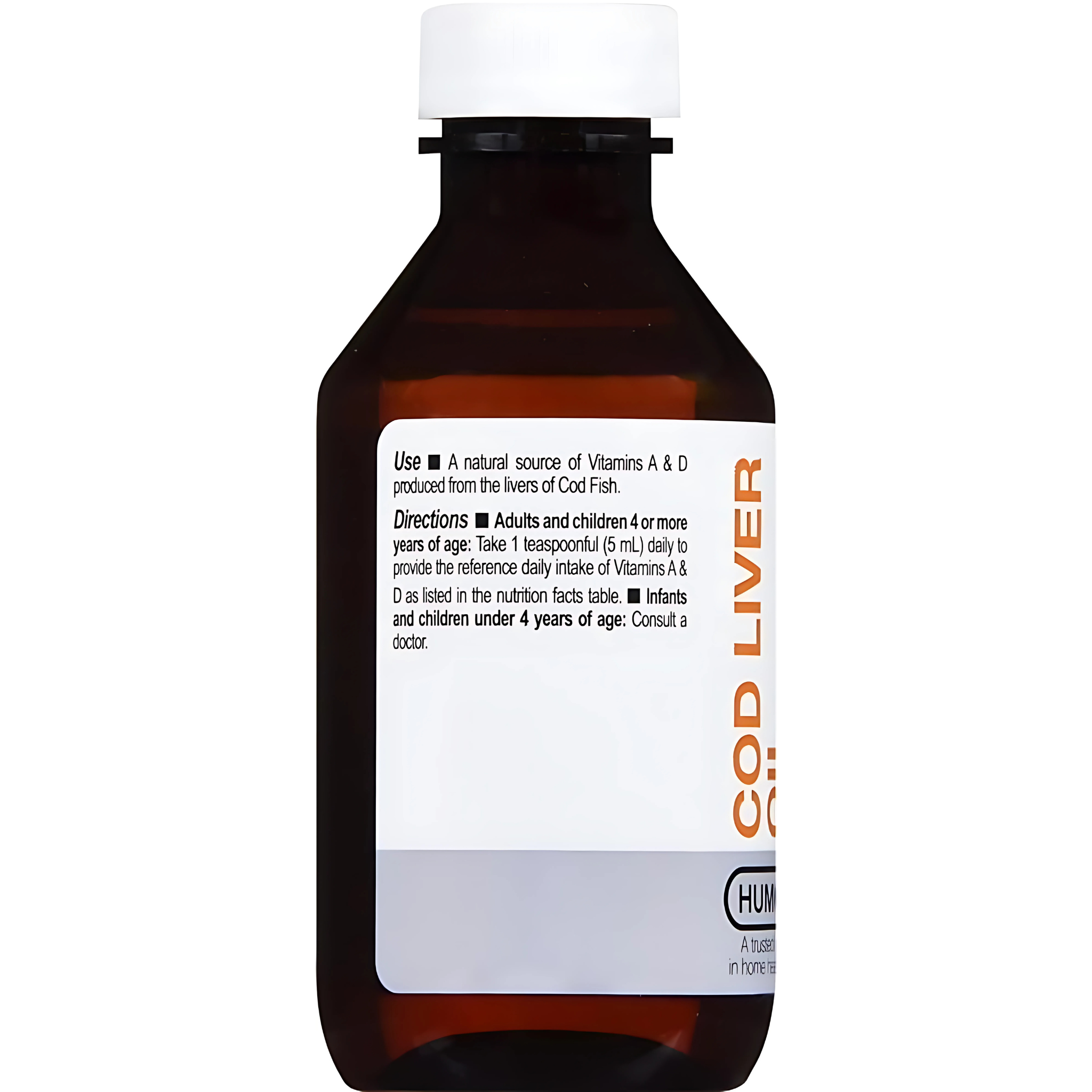 Humco, Cod Liver Oil, Rich in Omega-3 and Vitamins A & D, 4 oz