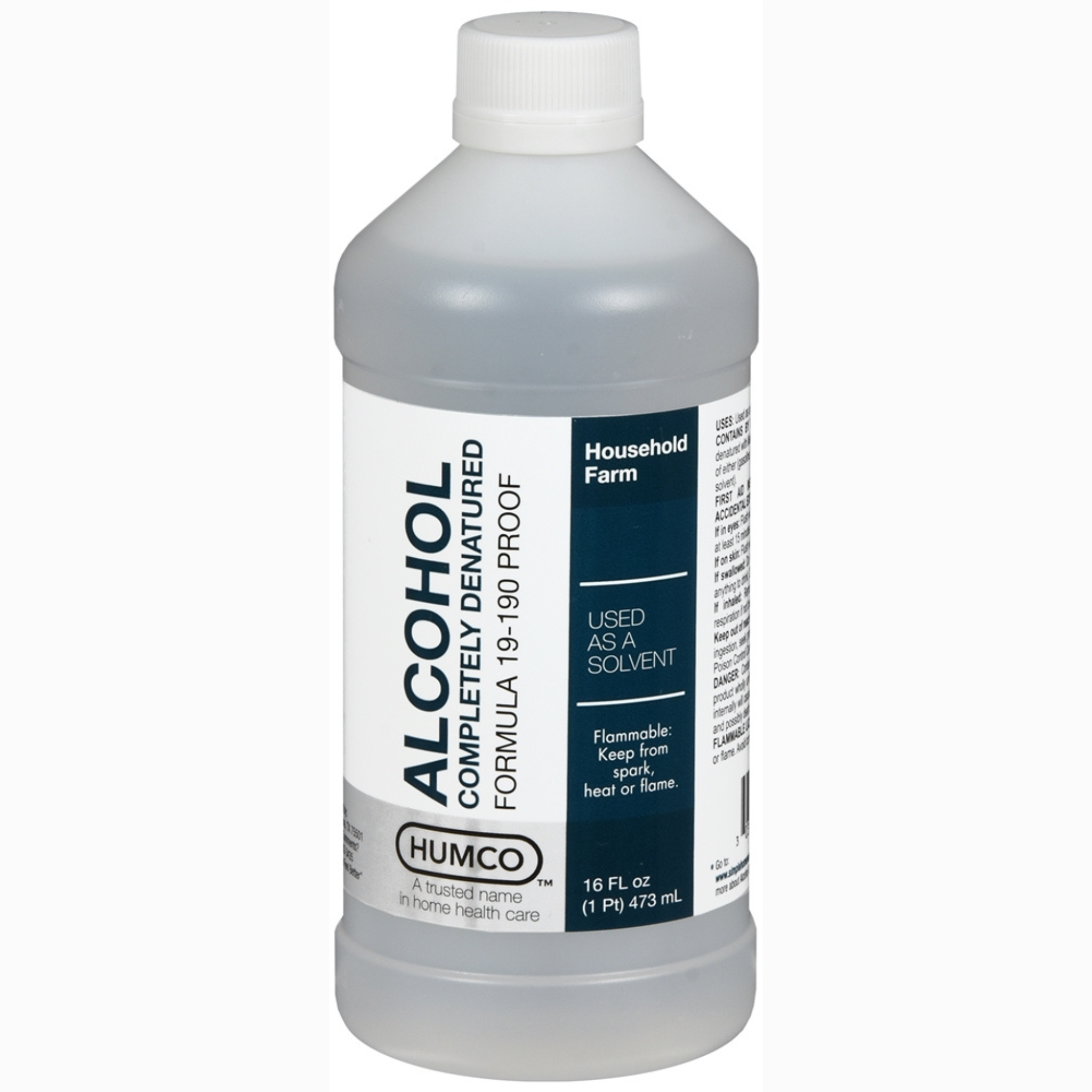 Humco, Completely Denatured Alcohol, Versatile Cleaning and Disinfecting Solution, 16 Fl. Oz.