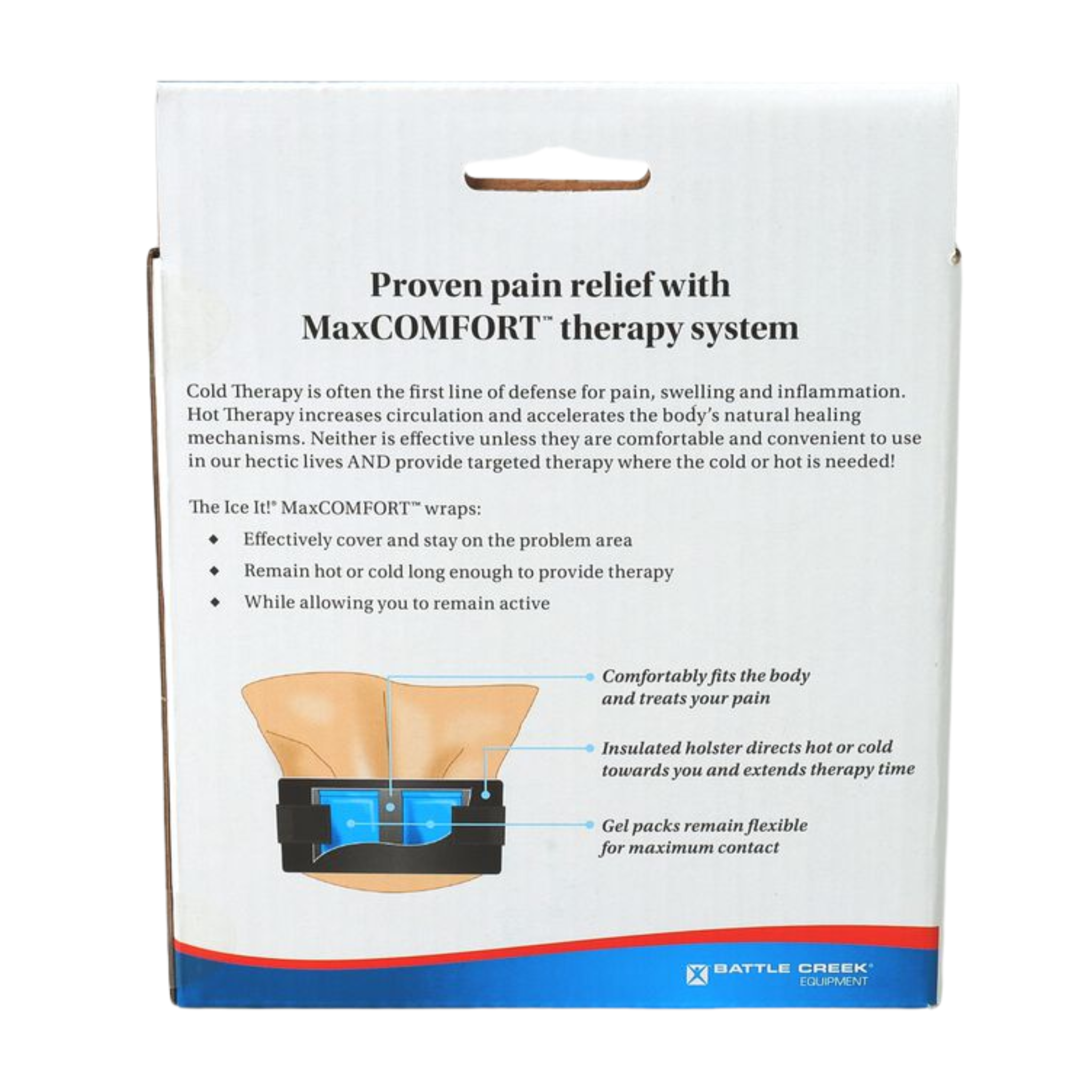 Ice It!, Neck, Jaw & Sinus System, Reusable Cold Therapy for Targeted Relief, 4.5" x 10"