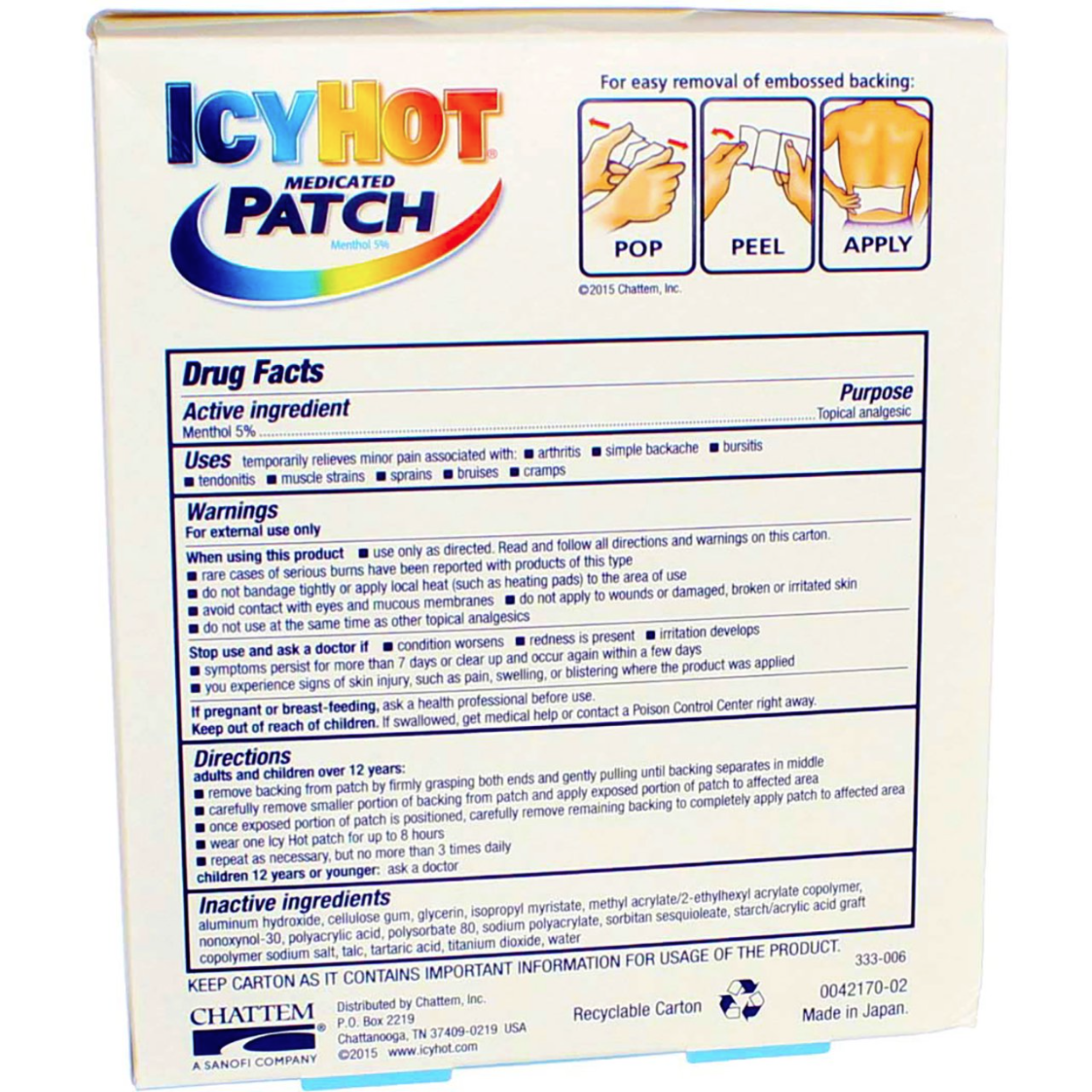 Icy Hot Medicated Patches Extra Strength Large (Back) 5 Each - Pharmaful