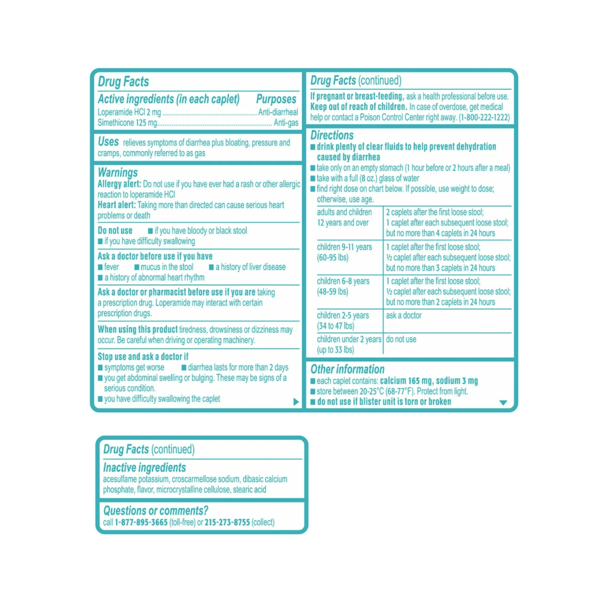 Imodium Multi-Symptom Relief Anti-Diarrheal Medicine Caplets, 18 Ct. - Pharmaful
