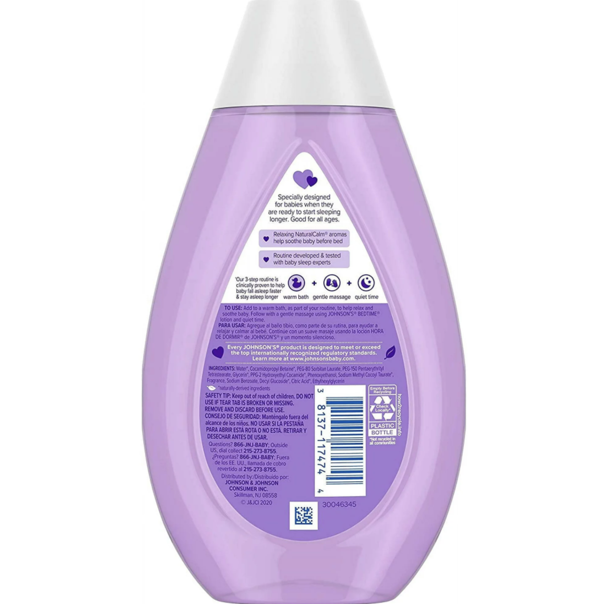 JOHNSON'S Tear-Free Bedtime Baby Bath with Soothing NaturalCalm Aromas 13.60 oz - Pharmaful