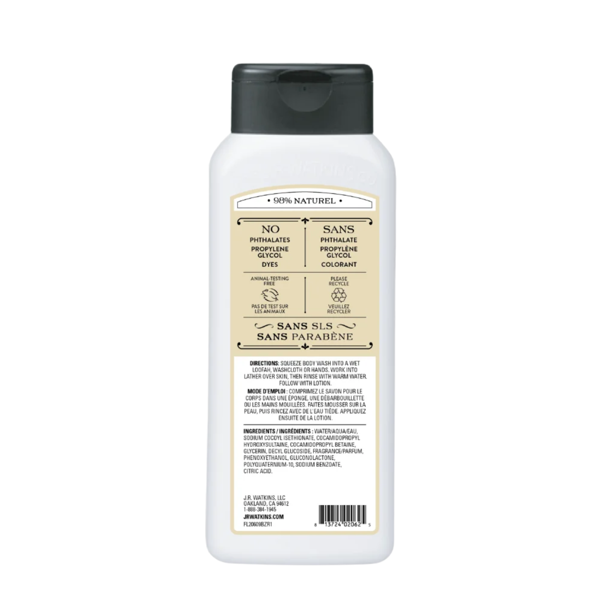 J.R. Watkins®, Daily Moisturizing Body Wash, Coconut Milk & Honey for Nourished Skin, 18 oz - Pharmaful
