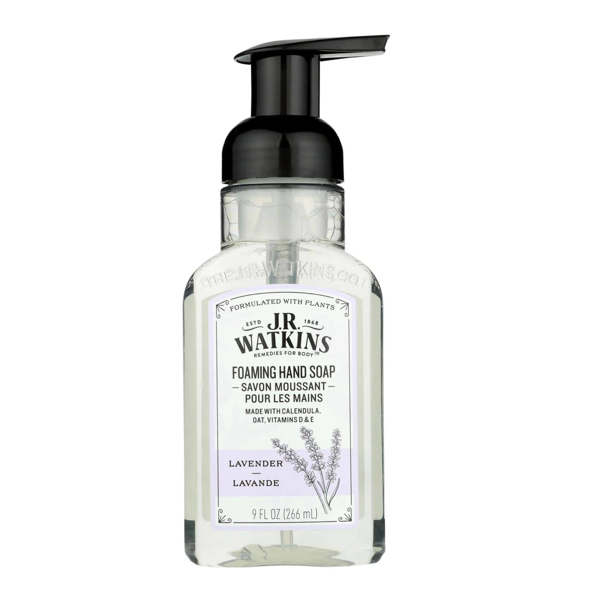 J.R. Watkins, Foaming Hand Soap, Lavender, Calming & Moisturizing, 9 oz - Pharmaful