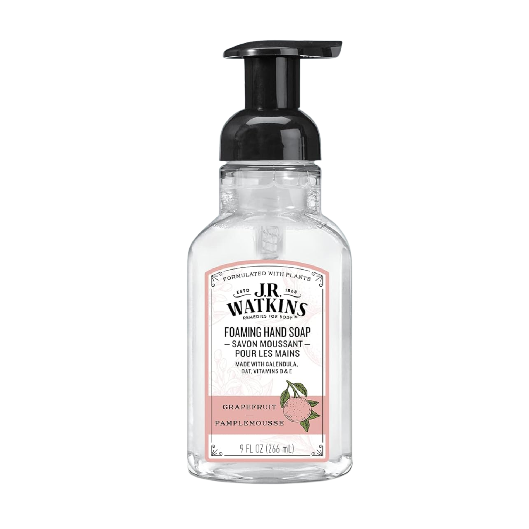 J.R. Watkins, Foaming Hand Soap, Grapefruit, Refreshing & Invigorating, 9 fl oz (266 ml) - Pharmaful