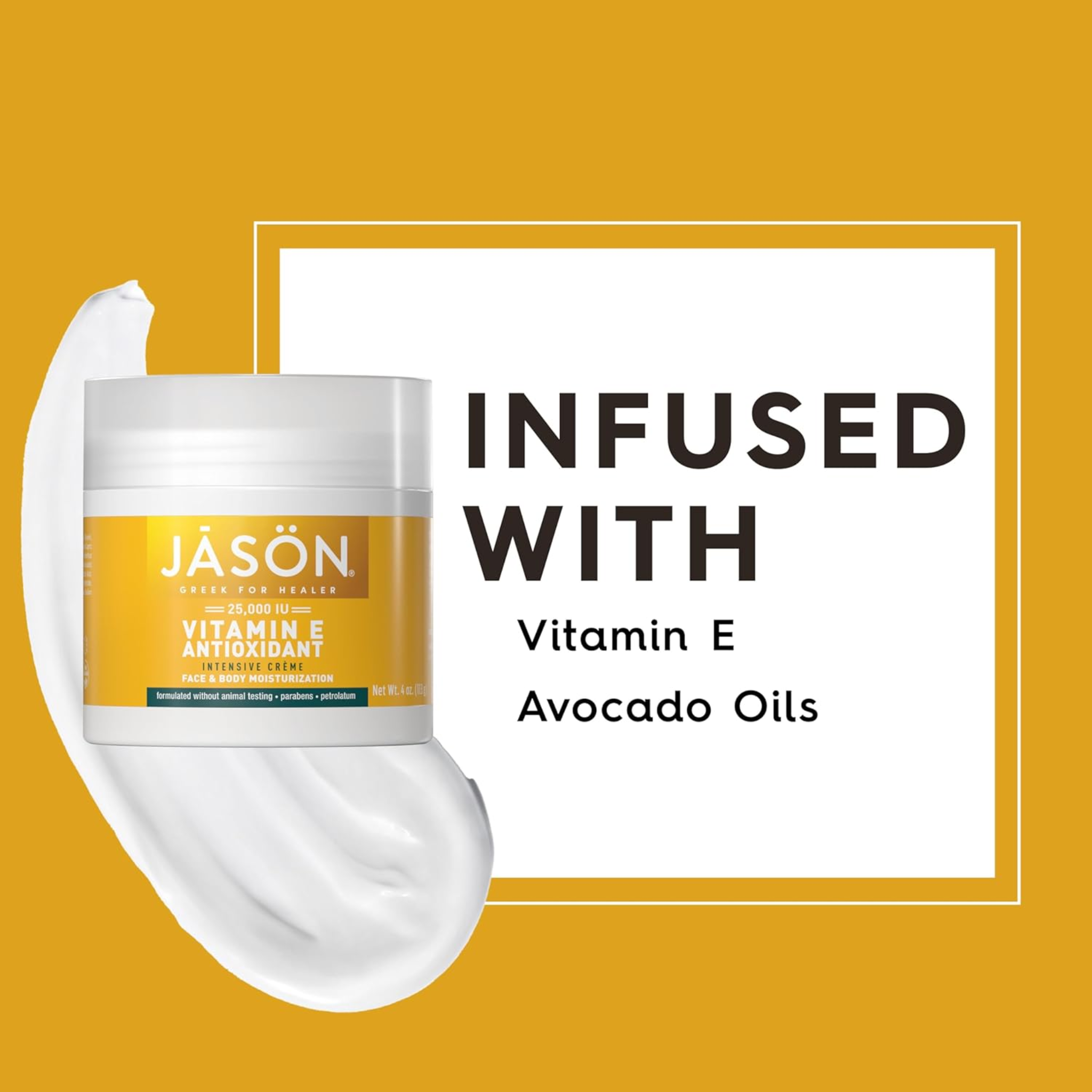 Jason, Moisturizing Crème with Vitamin E, Age Renewal Formula, Deep Hydration for All Skin Types, 4 oz, (Pack of 3)