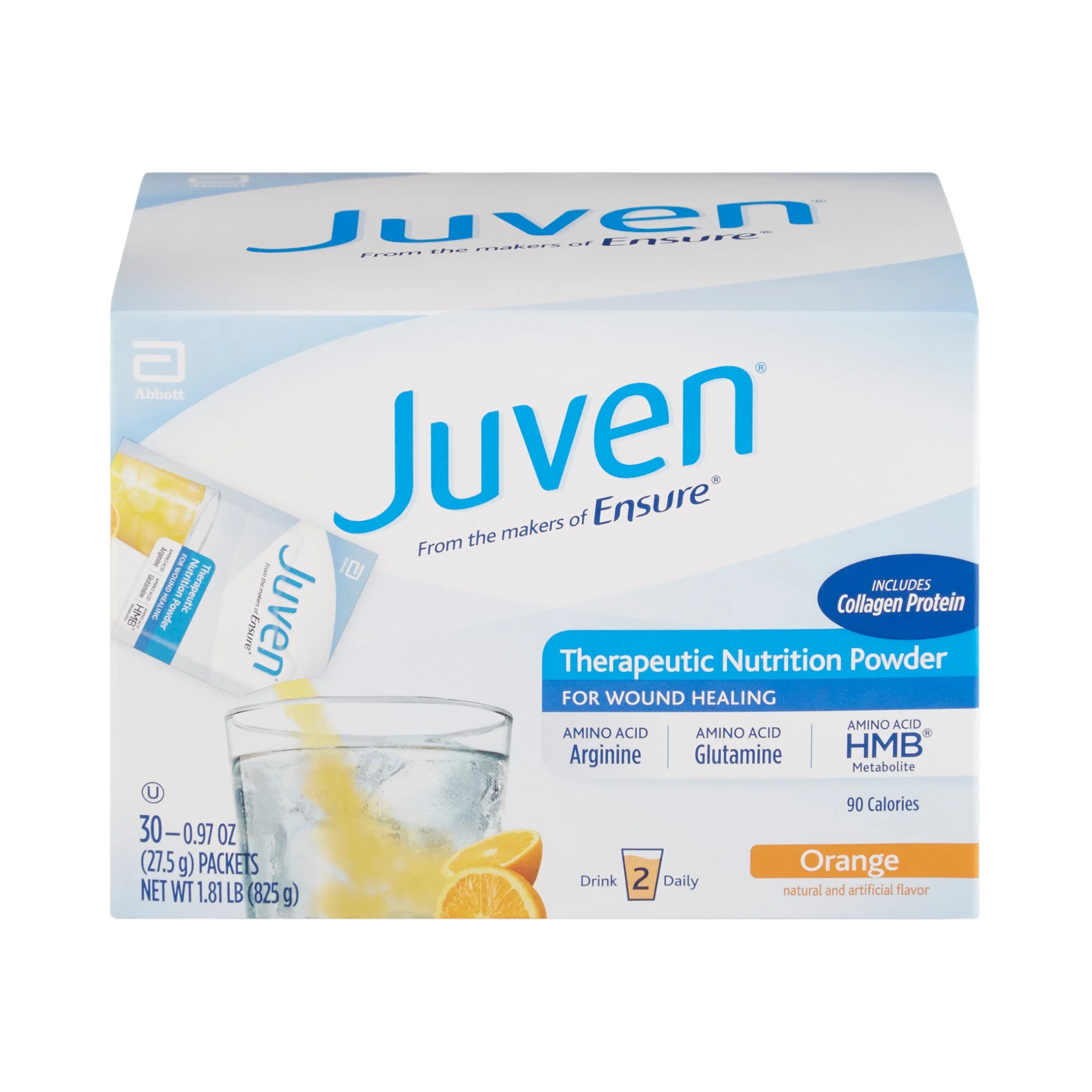 Juven, Therapeutic Nutrition Powder, Supports Tissue Building & Wound Healing, Orange Flavor, 30 Packets, 6 Count