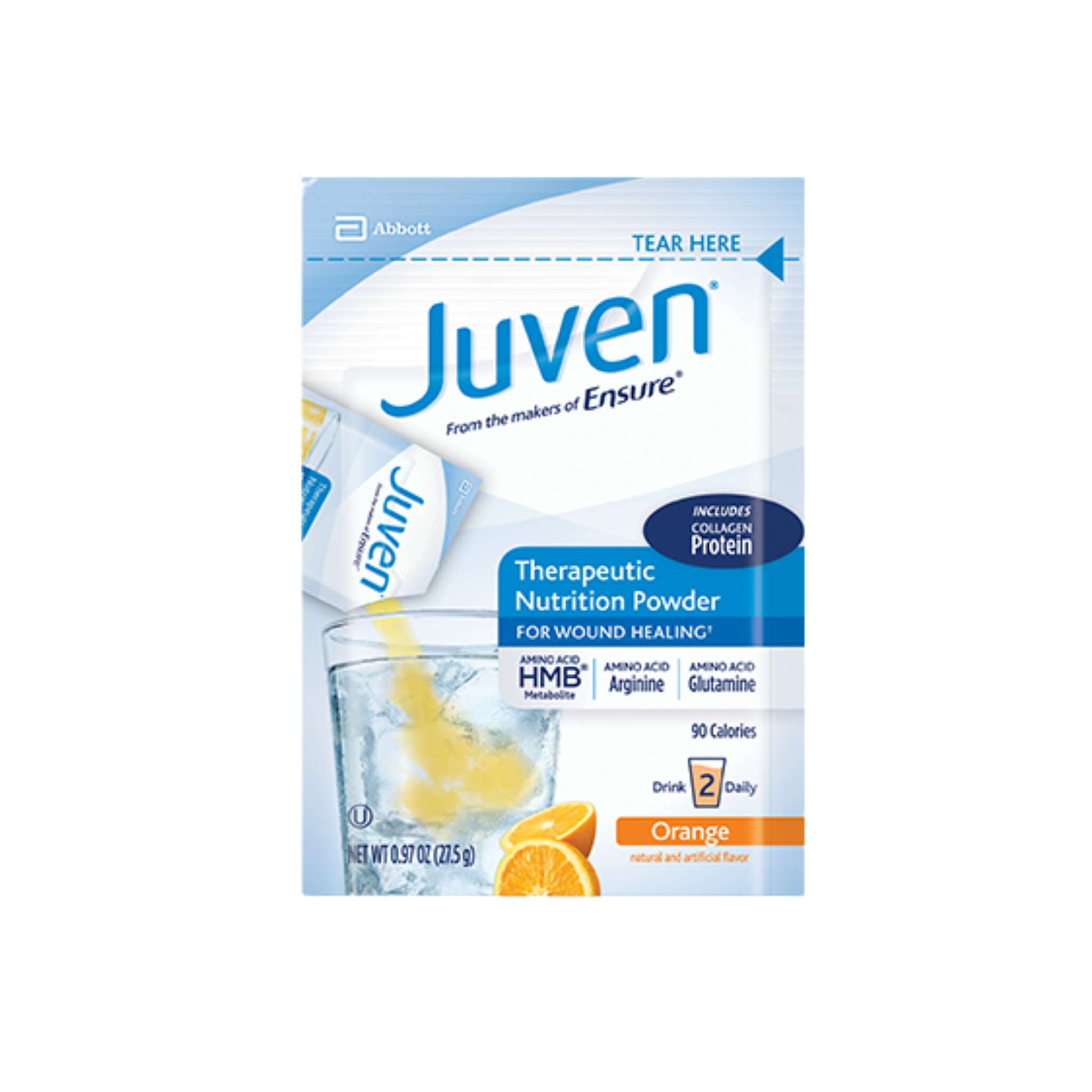 Juven, Therapeutic Nutrition Powder, Supports Tissue Building & Wound Healing, Orange Flavor, 30 Packets, 6 Count
