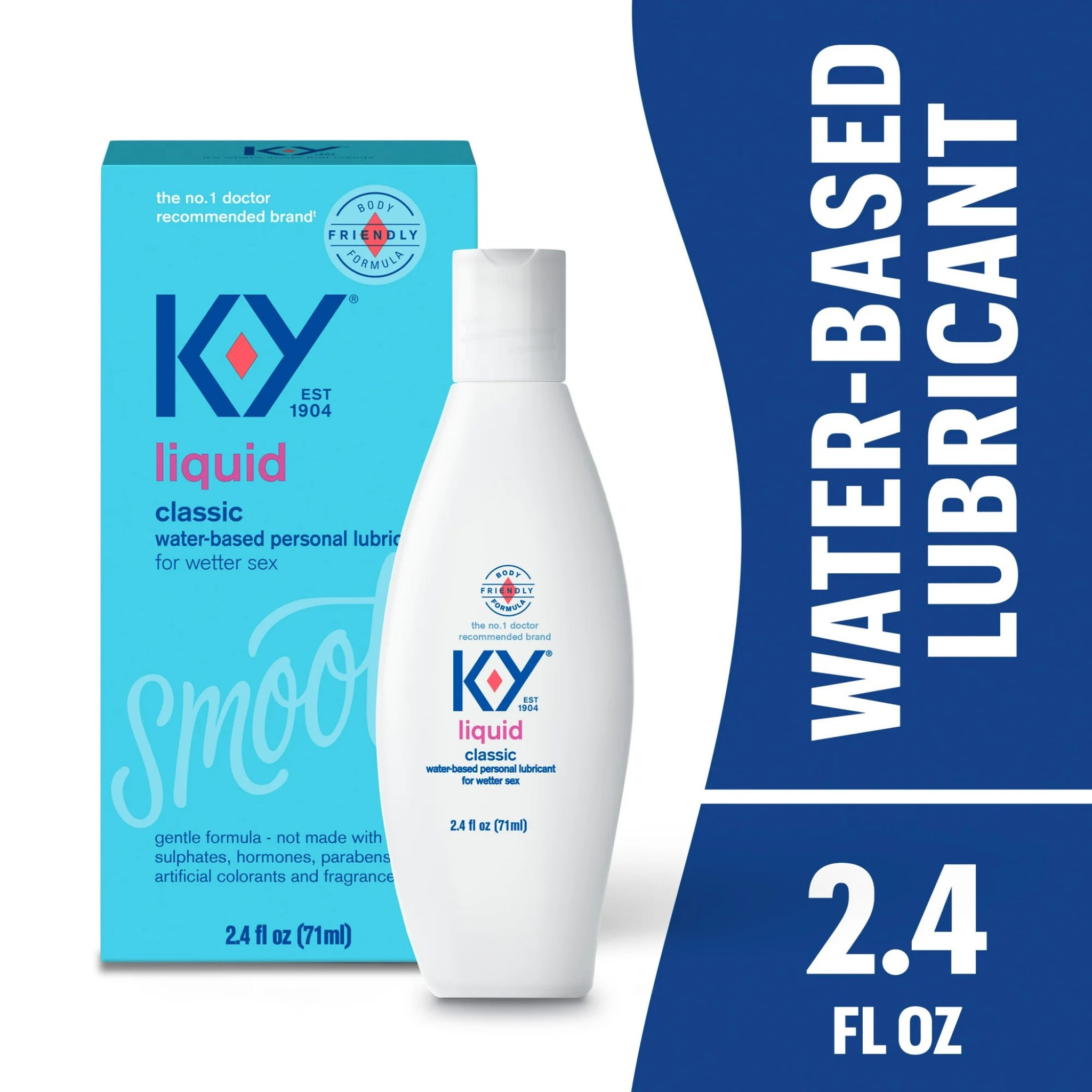 K-Y Water Based Personal Lubricant, Lube For Sexual Wellness, Vaginal Moisturizer, 2.4 fl oz