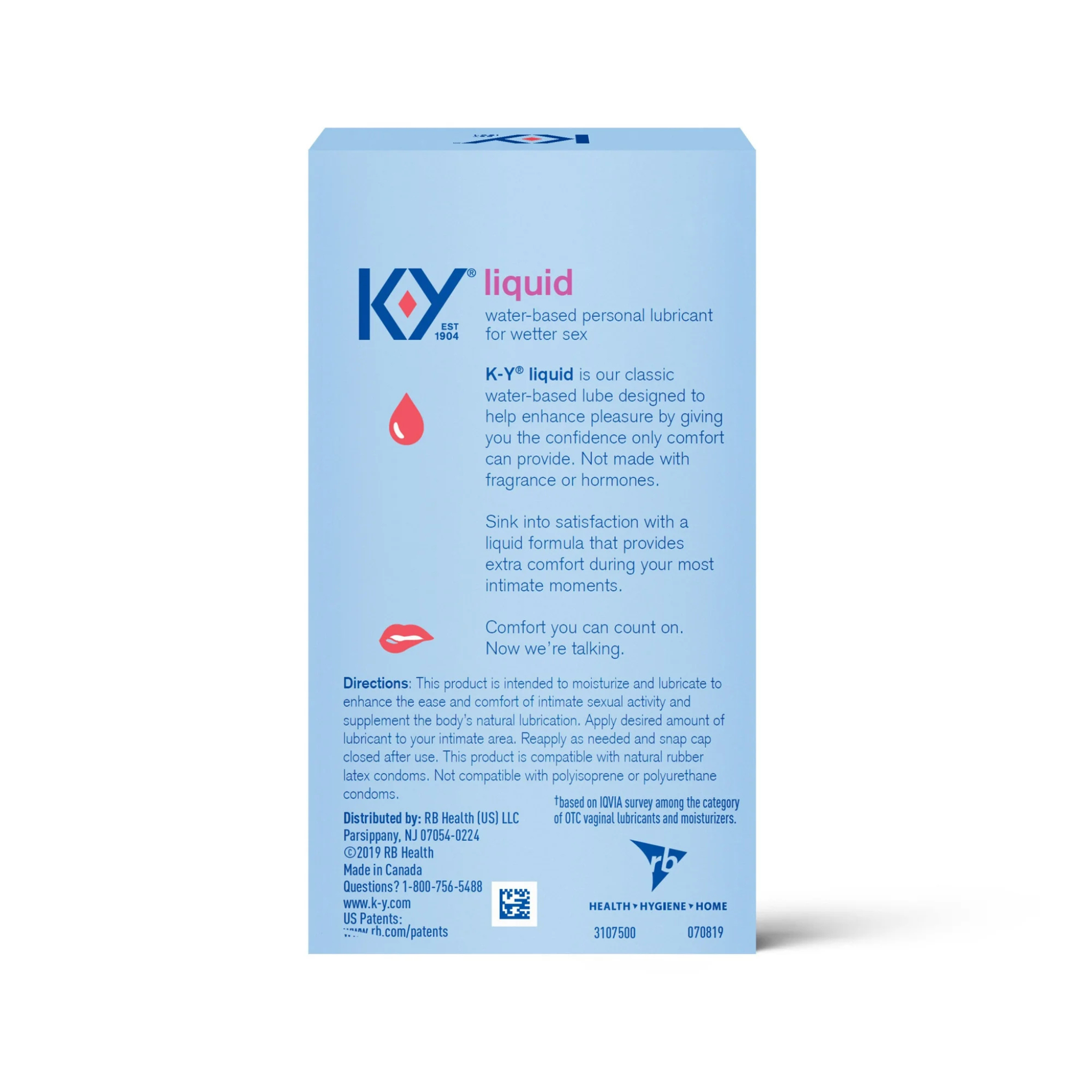 K-Y Water Based Personal Lubricant, Lube For Sexual Wellness, Vaginal Moisturizer, 2.4 fl oz