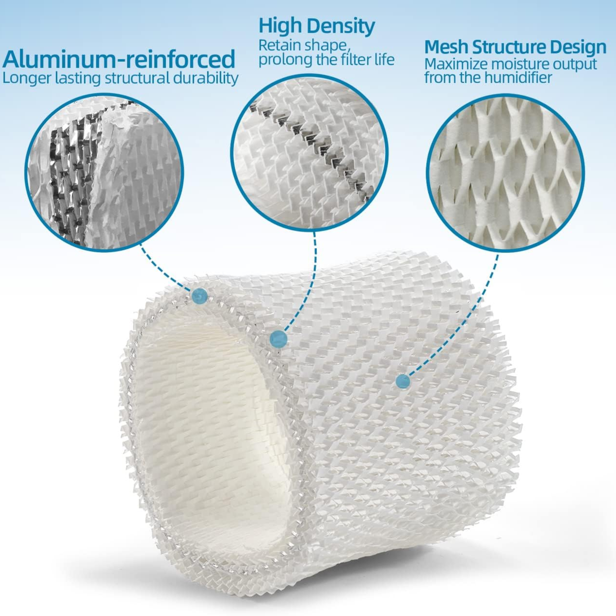 Kaz, WF2 Replacement Wicking Filter, High-Efficiency Humidifier Filter, Antimicrobial Treated Design, 1 Count