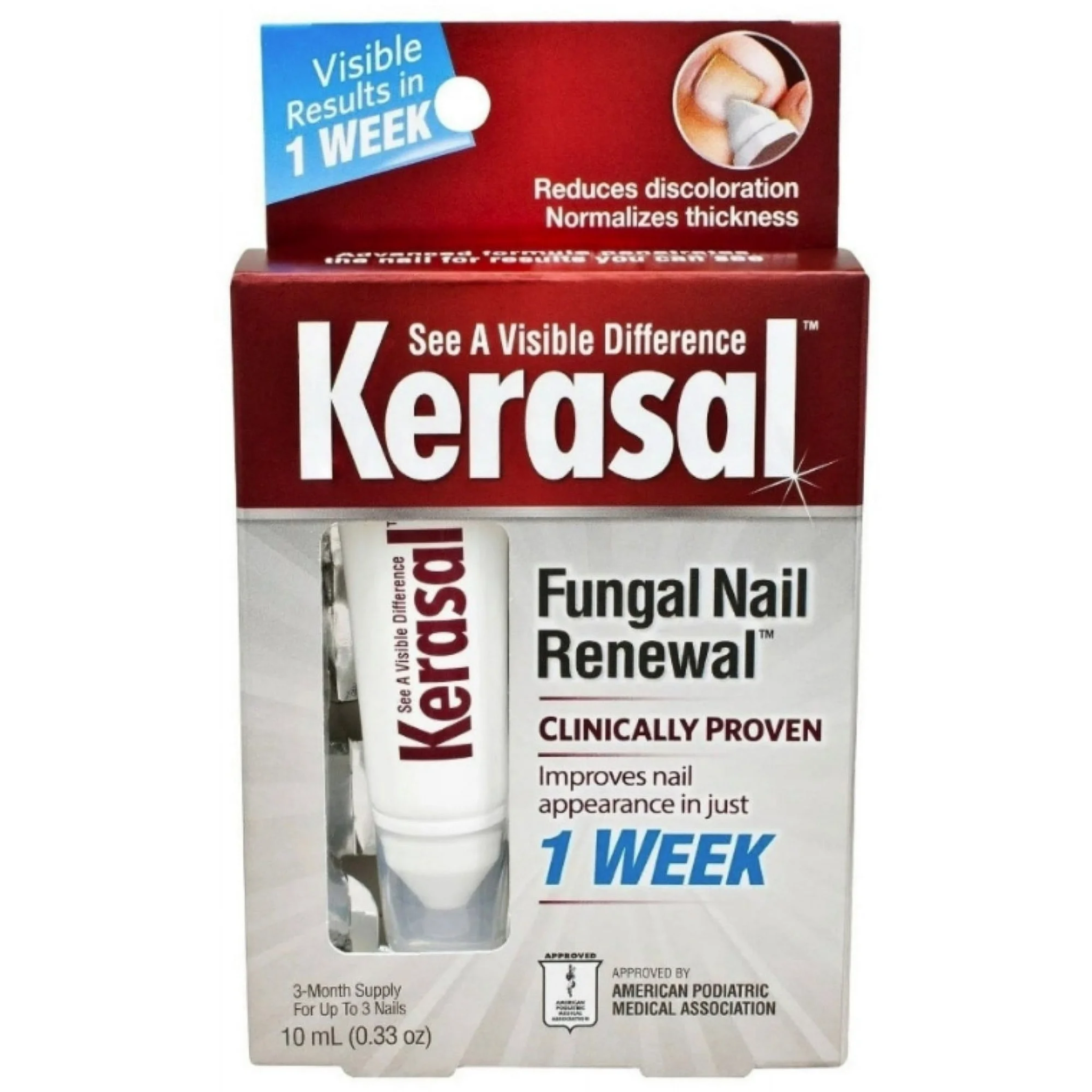 Kerasal, Nail Fungal Renewal Treatment, Effective Solution for Fungal Nails, 0.33 oz