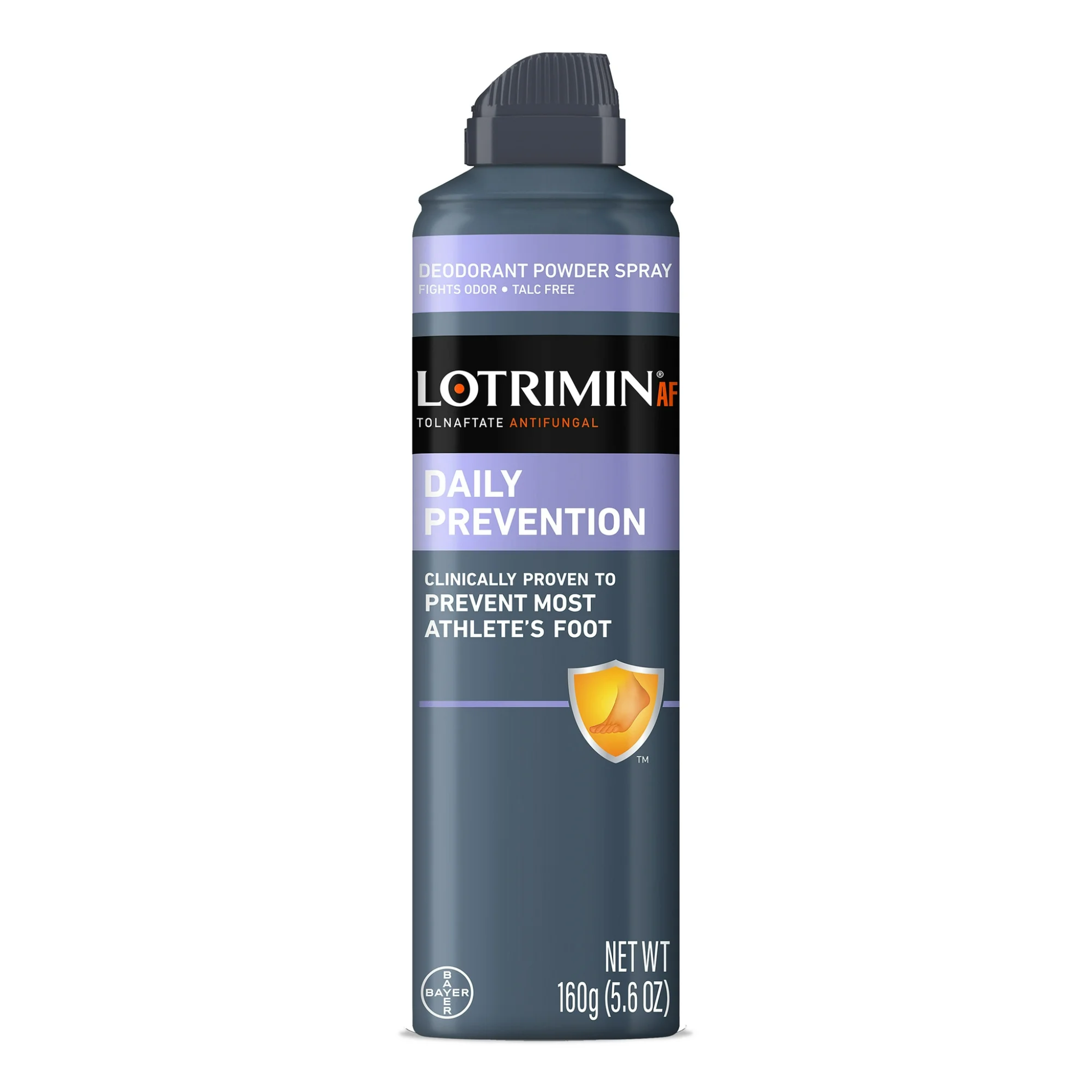 Lotrimin, Athlete’s Foot Daily Prevention Deodorant Powder Spray, Fresh and Long-Lasting Protection, 5.6 oz
