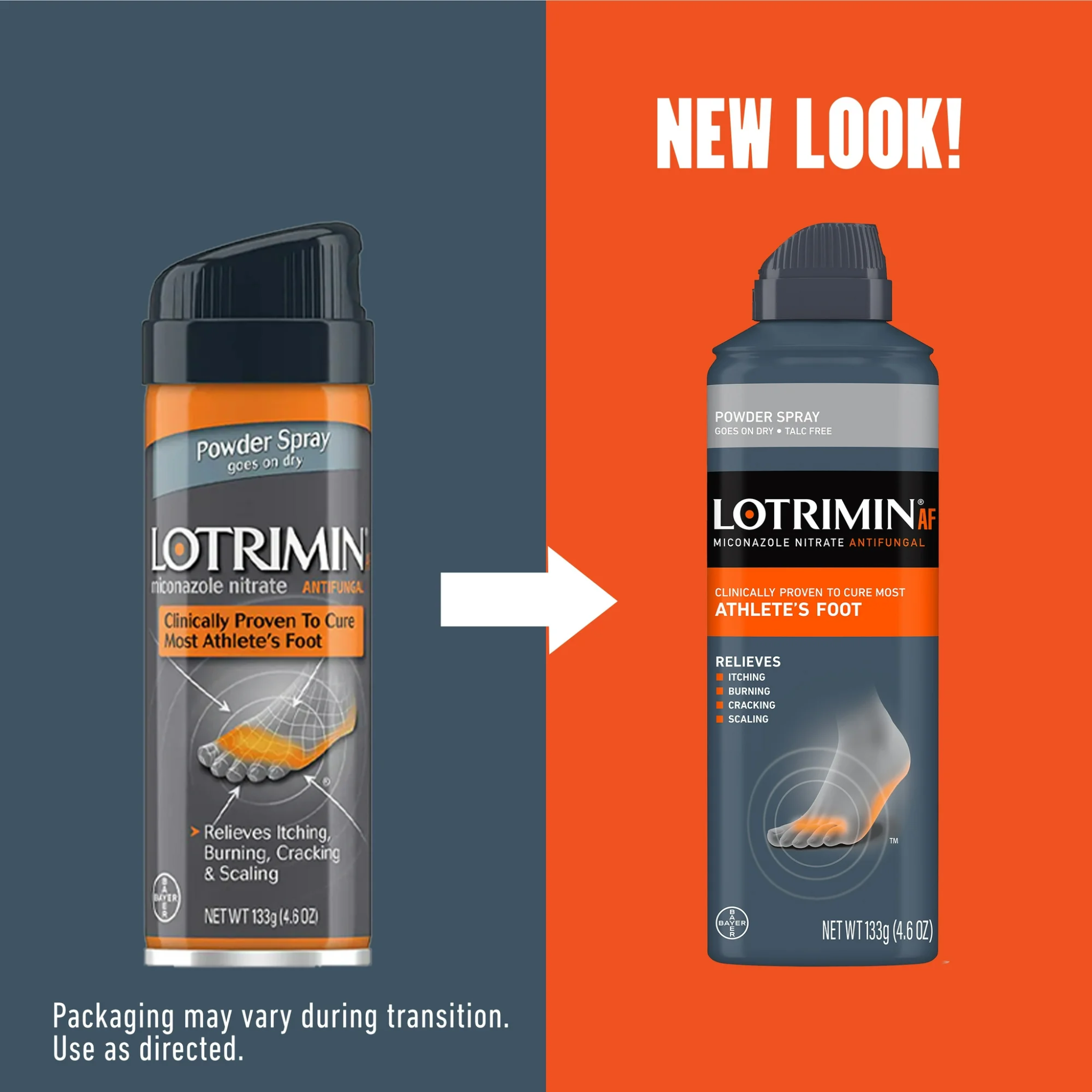 Lotrimin, Miconazole Nitrate Antifungal Powder Spray, Fast-Acting Relief for Athlete’s Foot and Fungal Infections, 4.6 oz