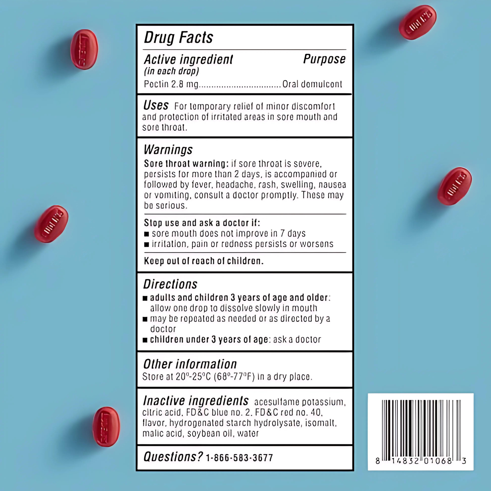 Luden's Sore Throat Drops, for Minor Sore Throat Relief, Sugar Free Wild Cherry Throat Remedy, 75 Ct