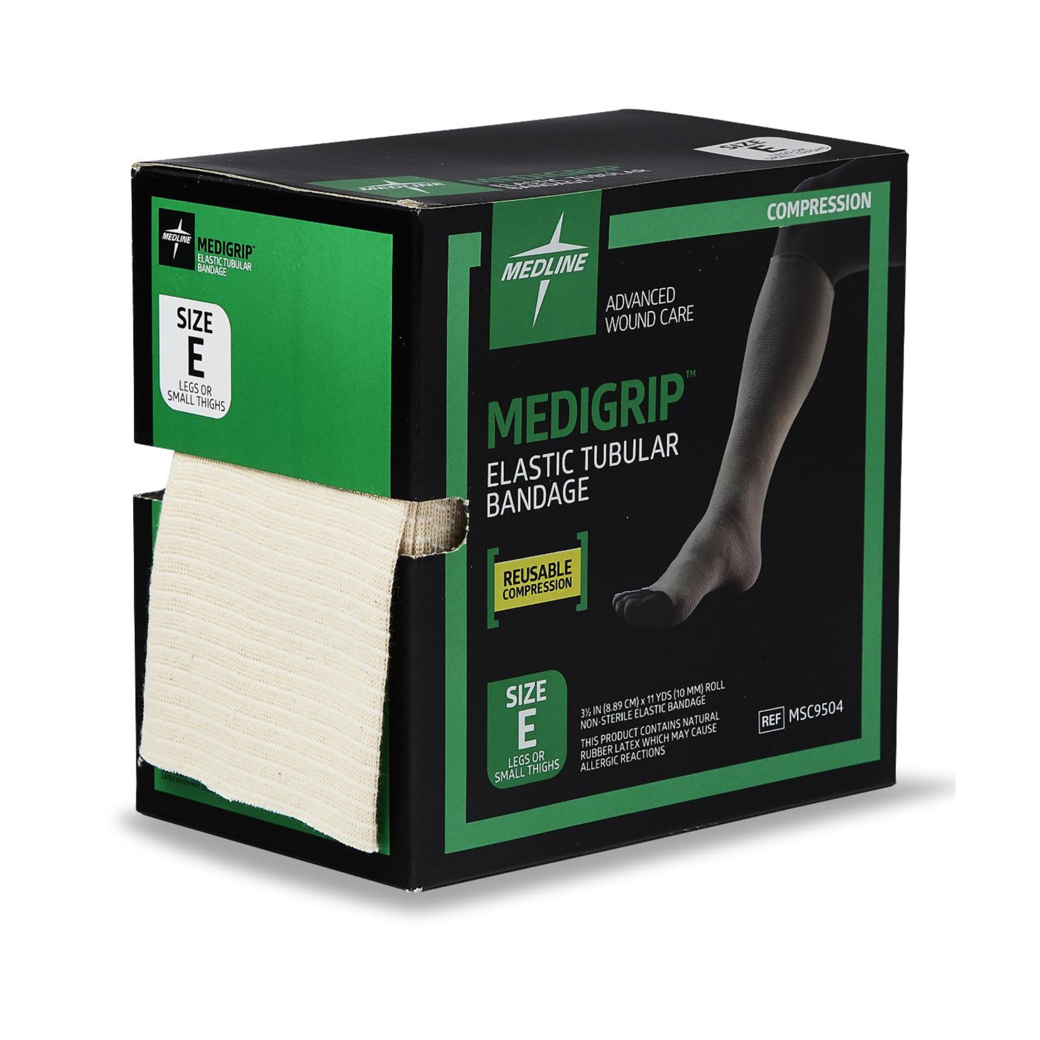 Medline, Medigrip Elasticated Tubular Support Bandage, Flexible Compression for Injury Support, 3.5 Inches, 1 Count
