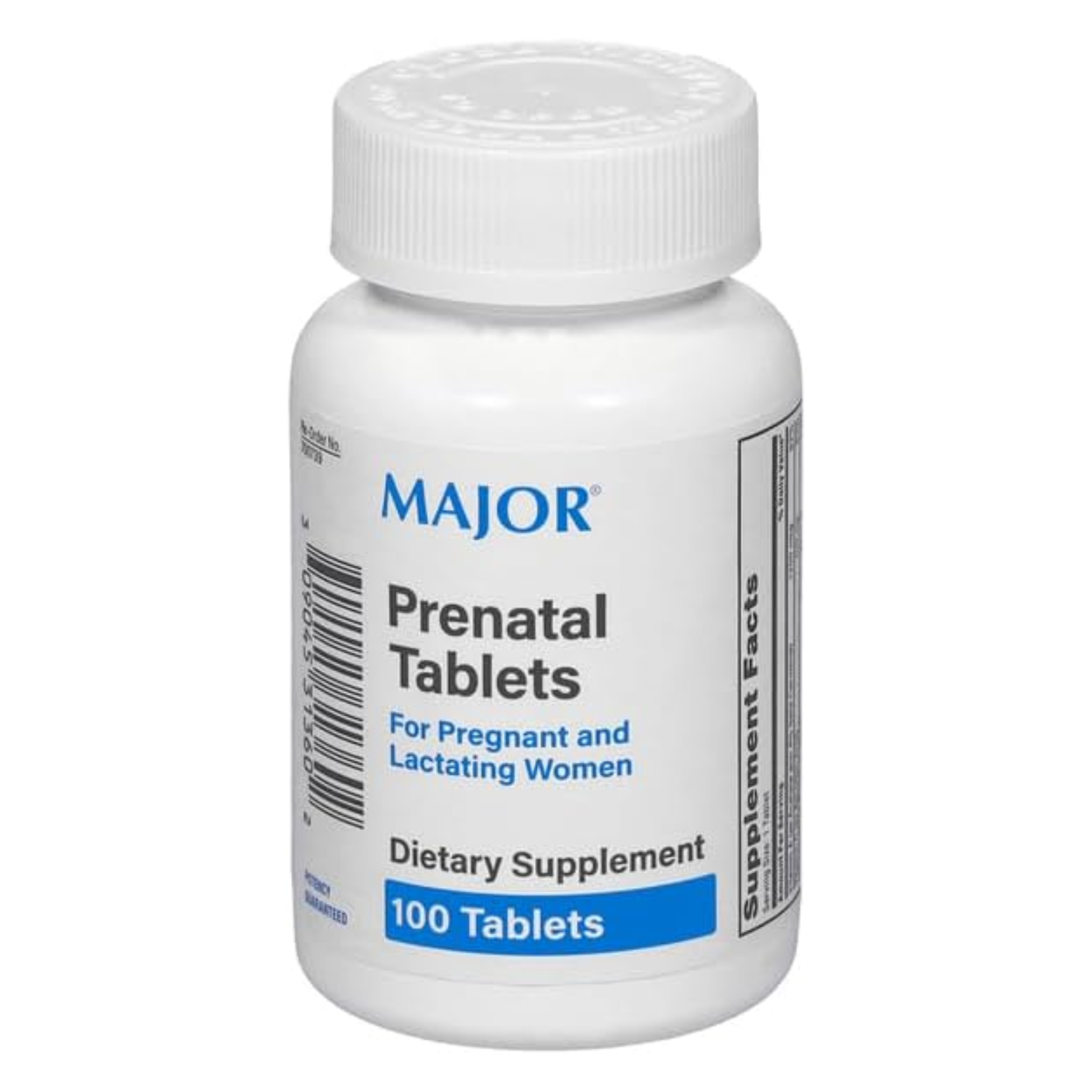 Major, Prenatal Vitamin Dietary Supplement, Supports Pregnancy & Lactation, 100 Tablets
